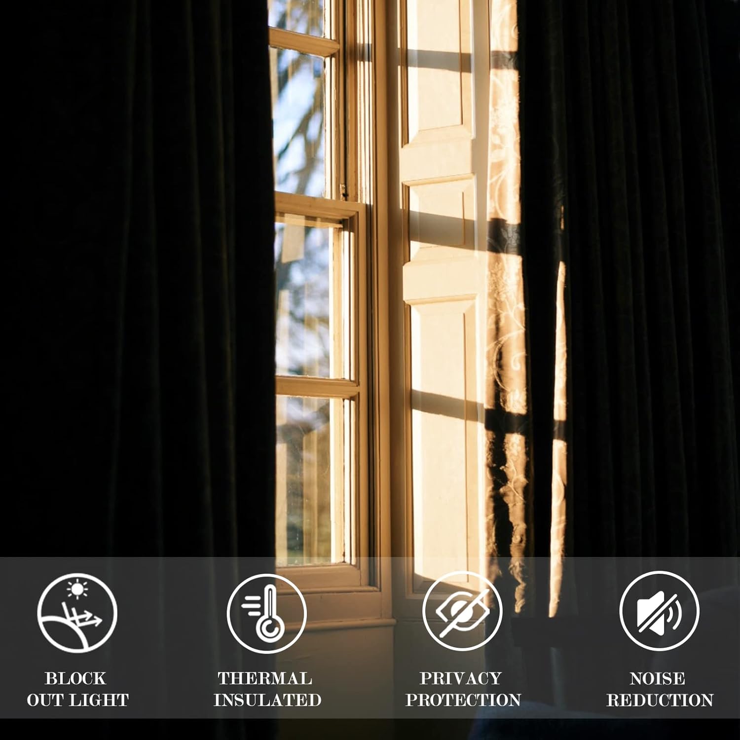 JIUZHEN París – Cortinas de damasco con estampado de cachemira para sala de estar, aislamiento térmico, reducción de ruido, patrón floral, con