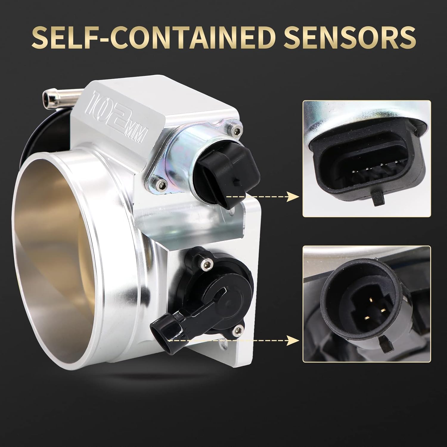 Cuerpo del acelerador de aluminio de 4.016 in con sensores de posición del acelerador TPS IAC compatible con LSX LS LS1 LS2 LS7