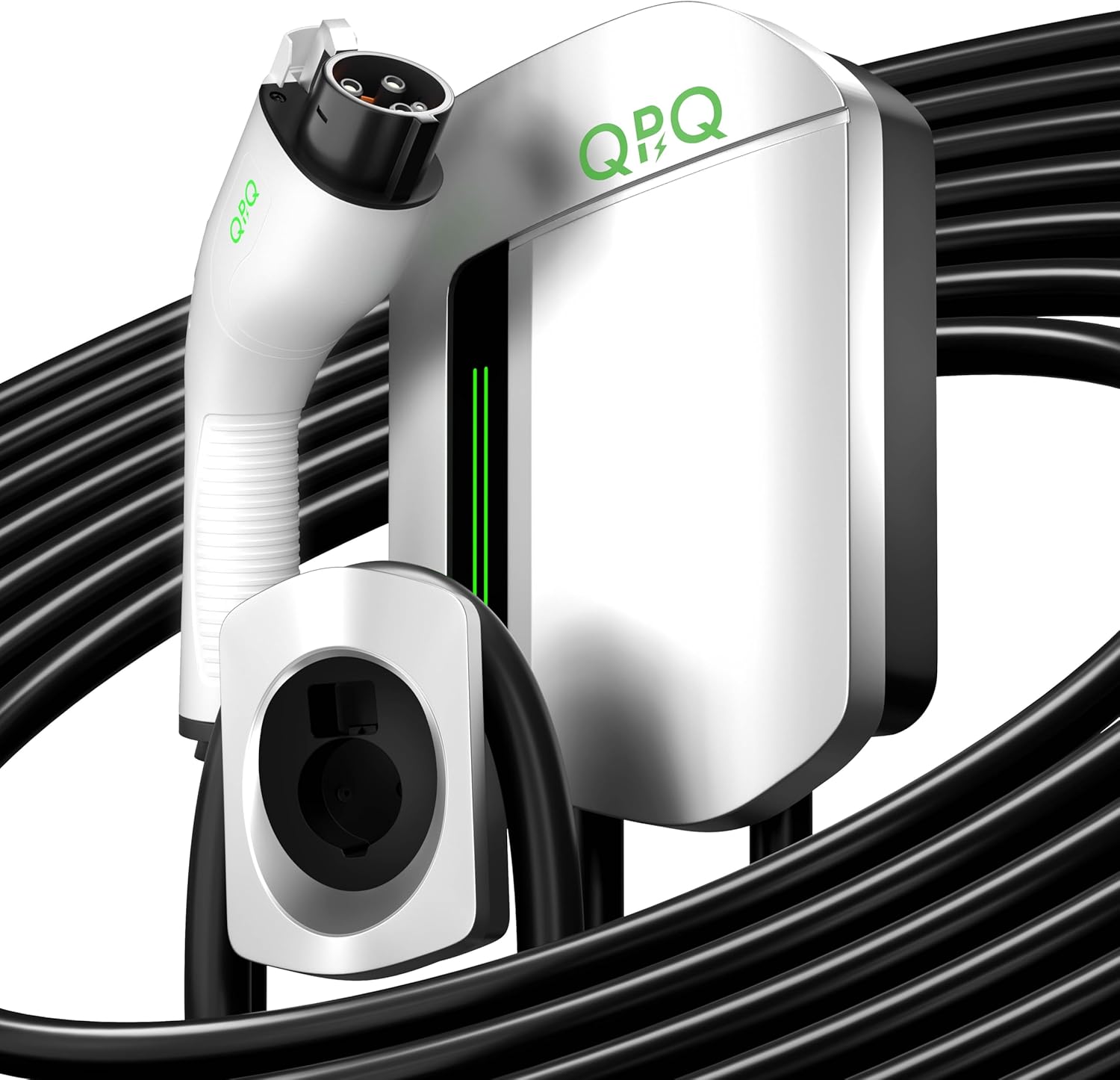 QPQ Cargador de nivel 2 ev de 48 amperios cargador EV nivel 2 NEMA 14-50 ev Cargadores para el hogar Nivel 2 Cargador de coche eléctrico Cable de 25