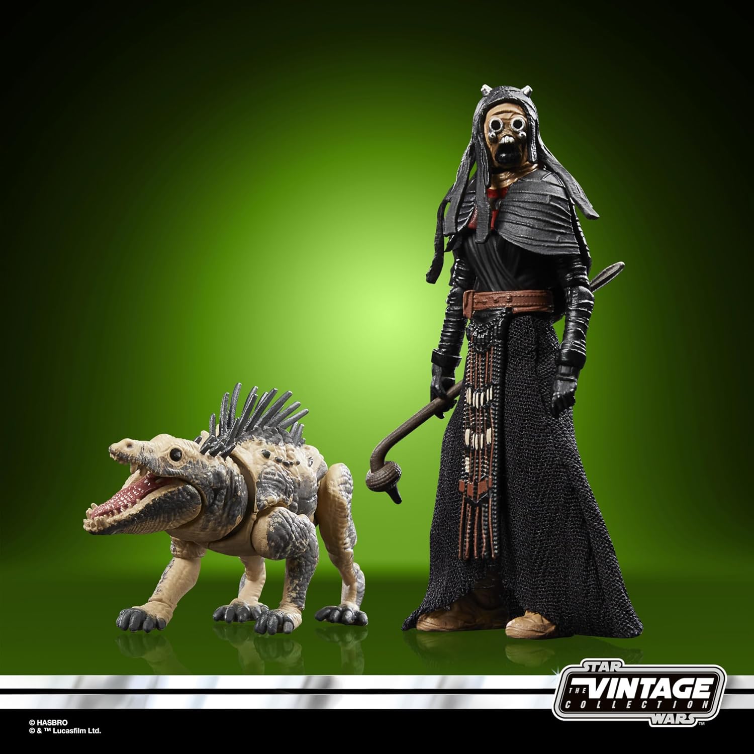 Star Wars The Vintage Collection, Tusken Warrior & Massiff, paquete de 2 figuras de 3.7 in, El libro de Boba Fett
