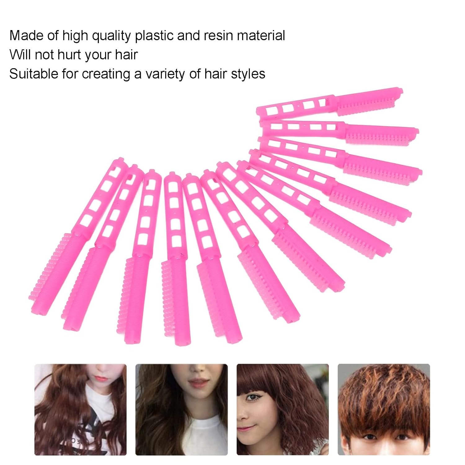 12 varillas de permanente de raíz de cabello, clip de permanente de cabello hueco, accesorio portátil para peluquería, herramientas de salón para