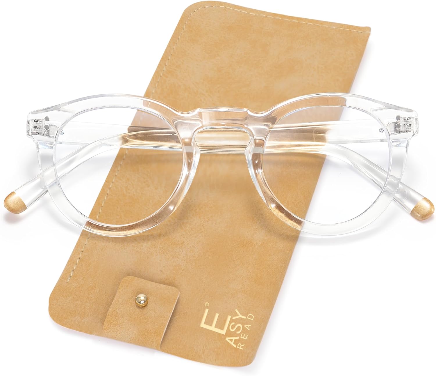 EASY READ Lentes de lectura redondos retro con bloqueo de luz azul para mujer, anti rayos UV, lentes de computadora para mujer