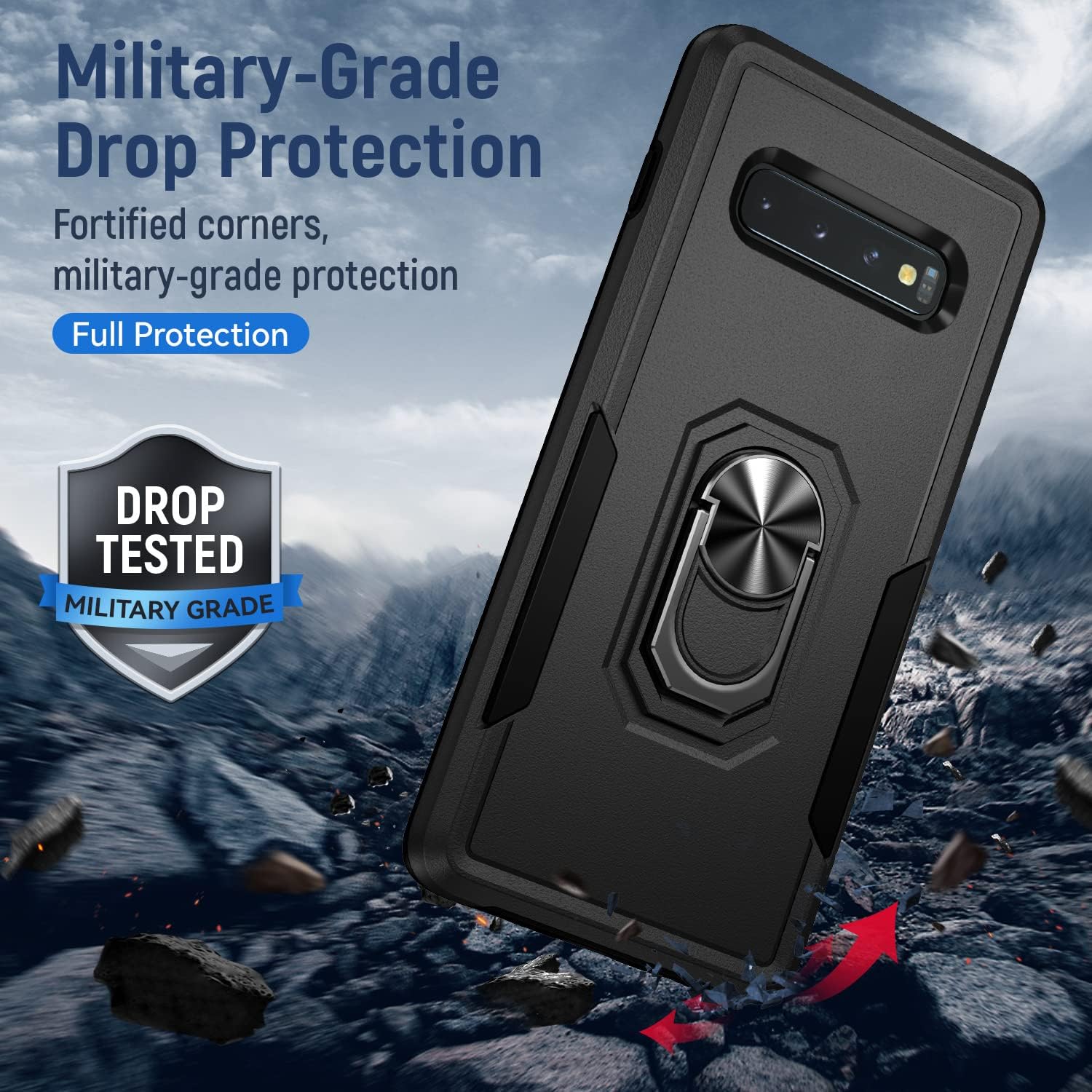 DAWEIXEAU Funda para Galaxy S10 Plus, Galaxy S10+ Funda resistente resistente a prueba de golpes Funda protectora para Samsung Galaxy S10 Plus