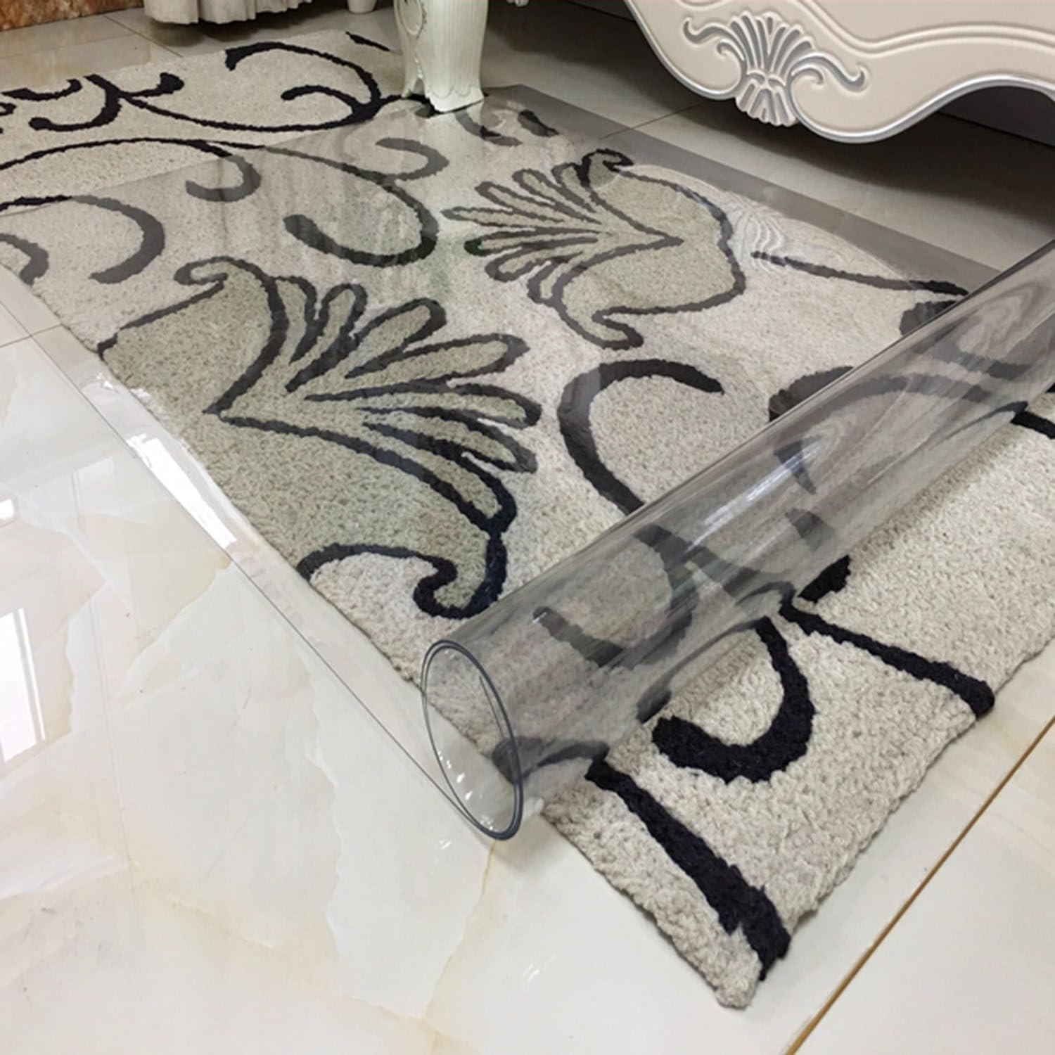 Tapete para silla de oficina para suelo de madera dura, tapete protector transparente de 0.06 pulgadas de grosor, tapete protector de suelo de