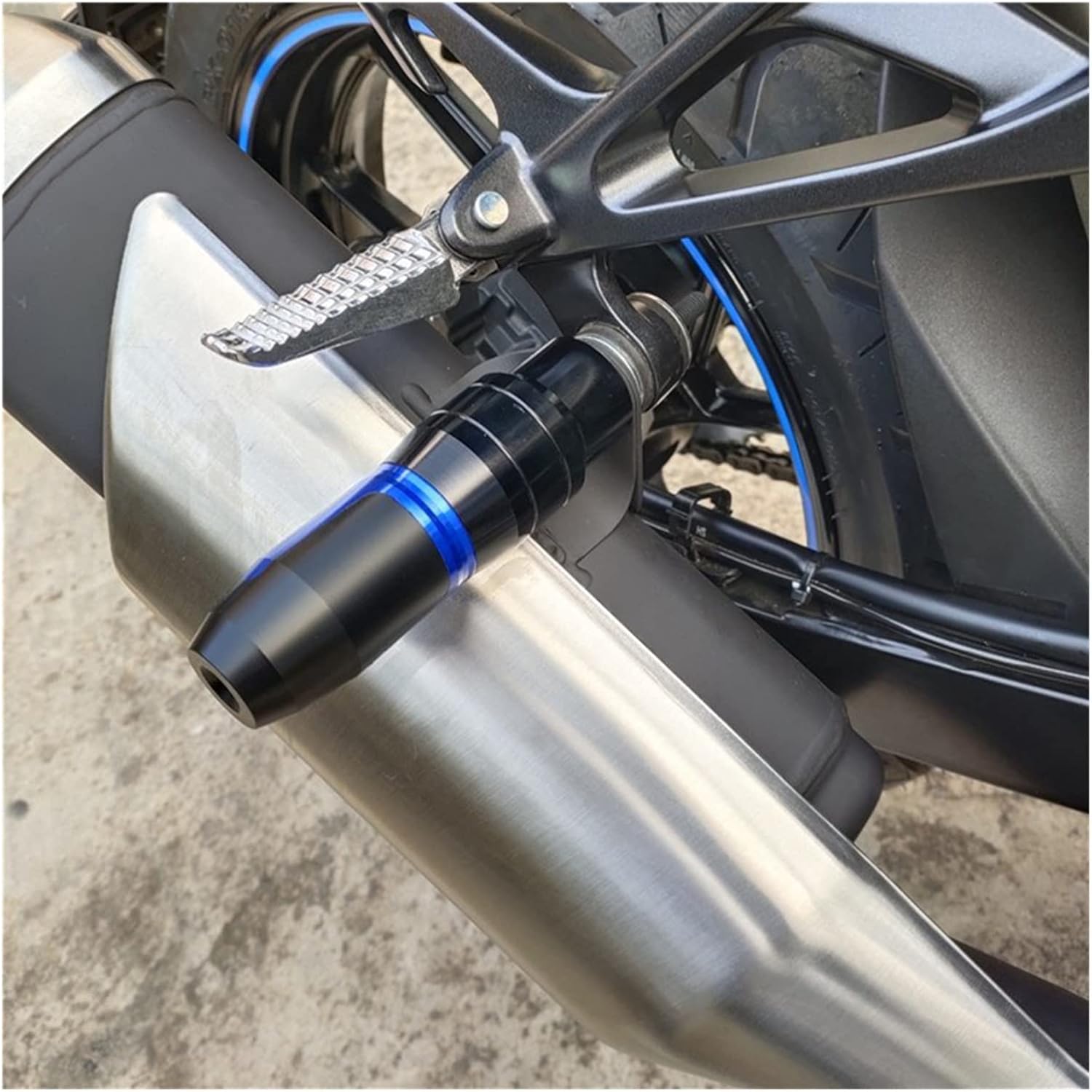 Protector de almohadilla de escape antichoque para Bajajaj Pulsar 200 NS200 RS200 AS Accesorios de motocicleta Protección contra caídas (Color