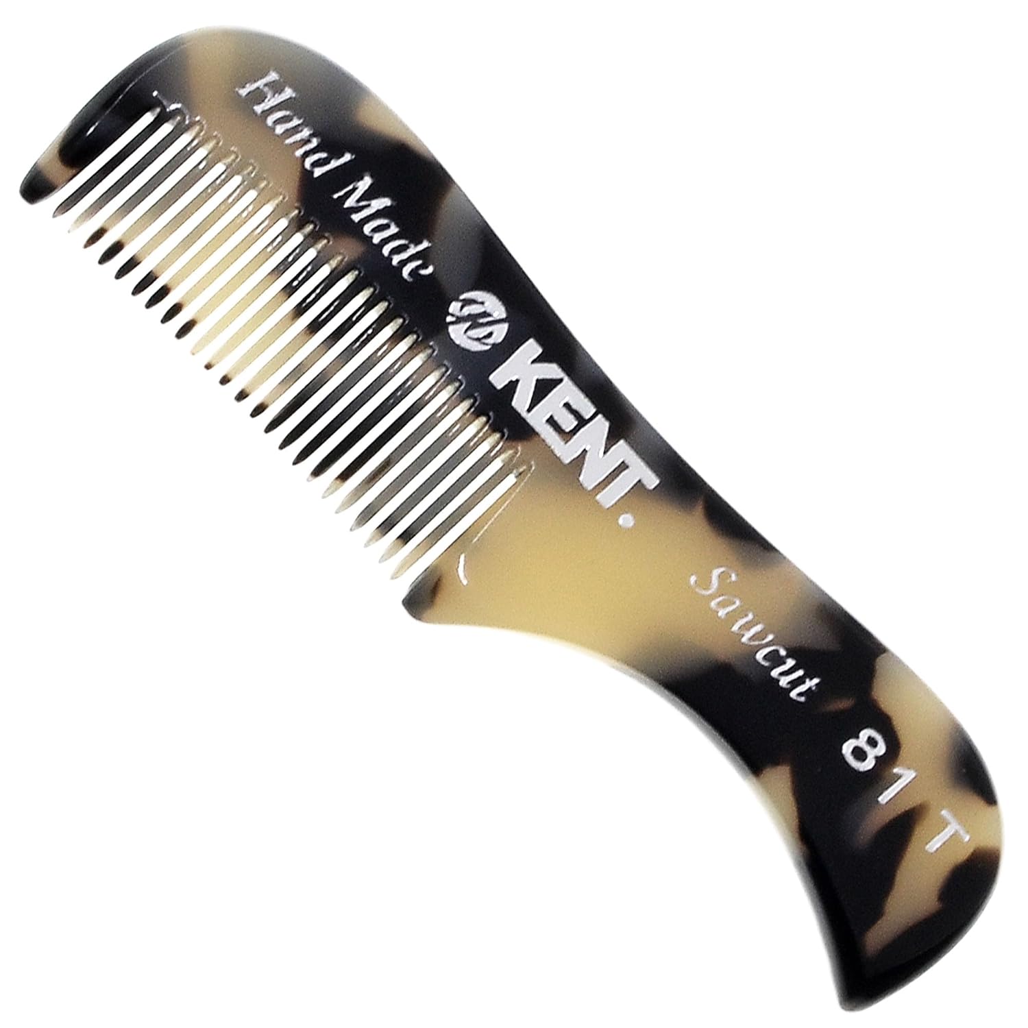 Kent 81T TW (2.8 pulgadas) peine de bolsillo y peine de barba para bigote y barba – Kit de viaje peine de barba para el cuidado de la barba – Peine