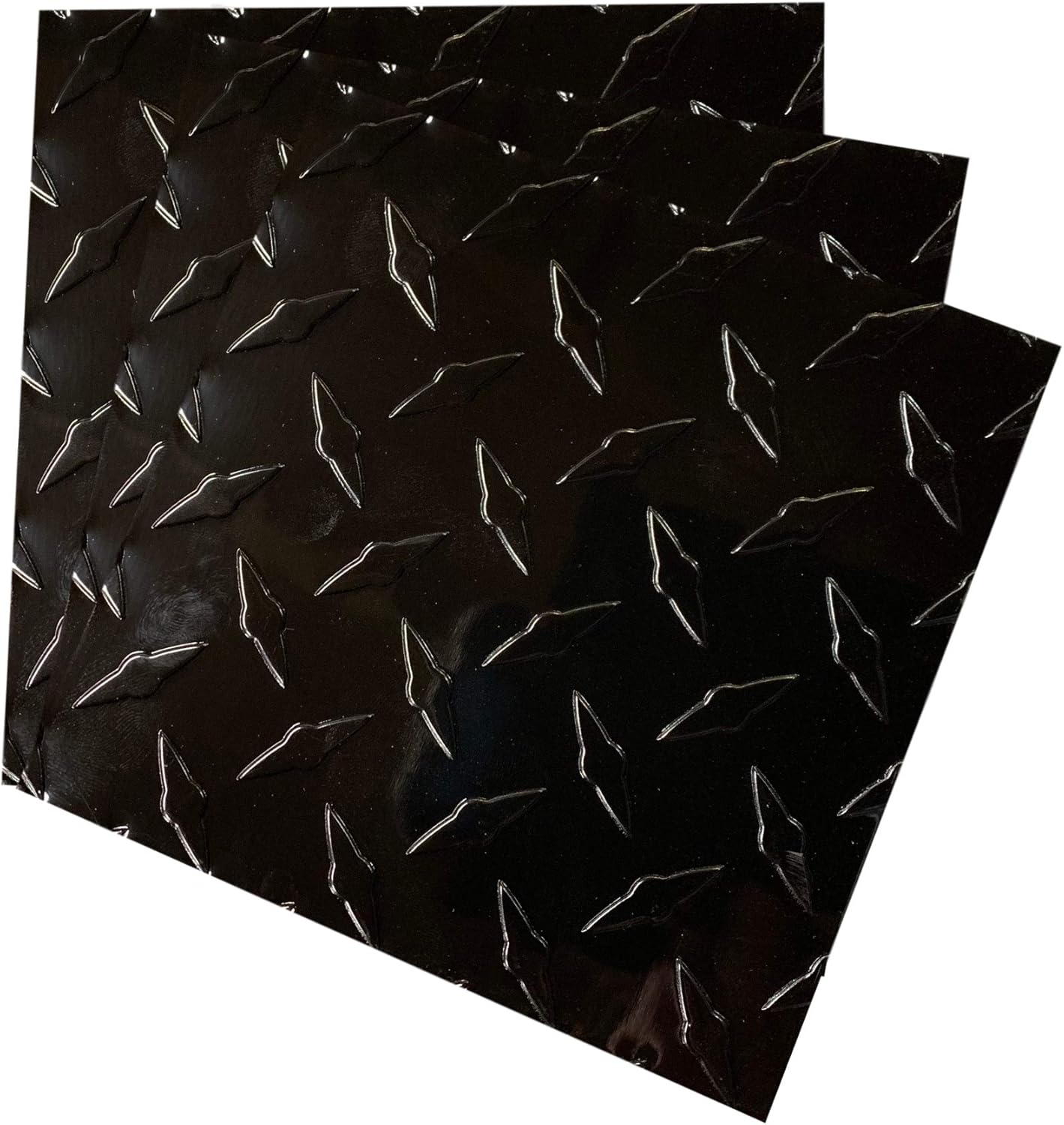 EAGLE 1 Placa de aluminio con relieve de diamante de 8 pies de largo, protector de gravilla para remolque de carga, múltiples anchos (4 pulgadas x 8