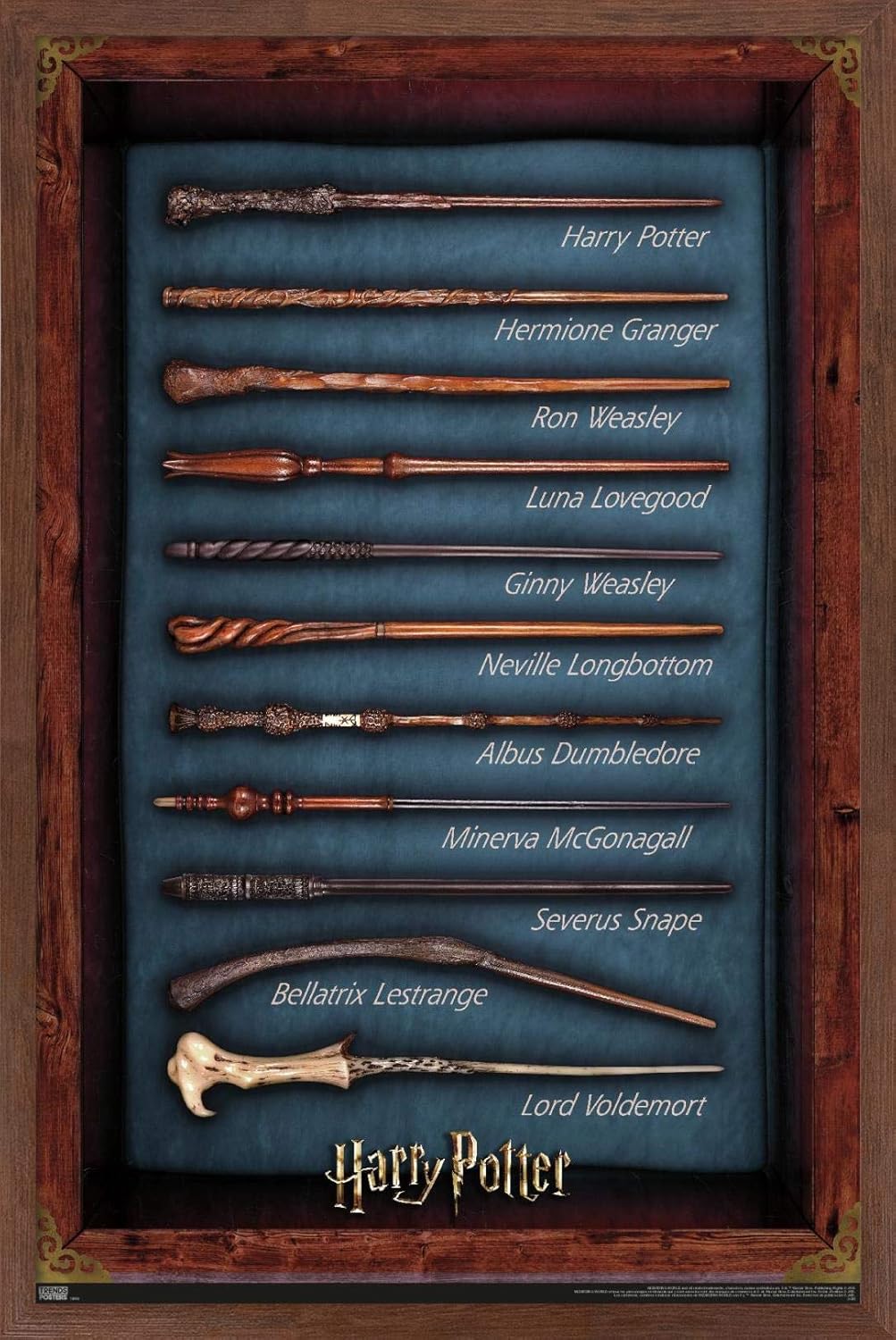 Trends International The Wizarding World Harry Potter – Póster de pared, 22.375 x 34 pulgadas, versión enmarcada de caoba