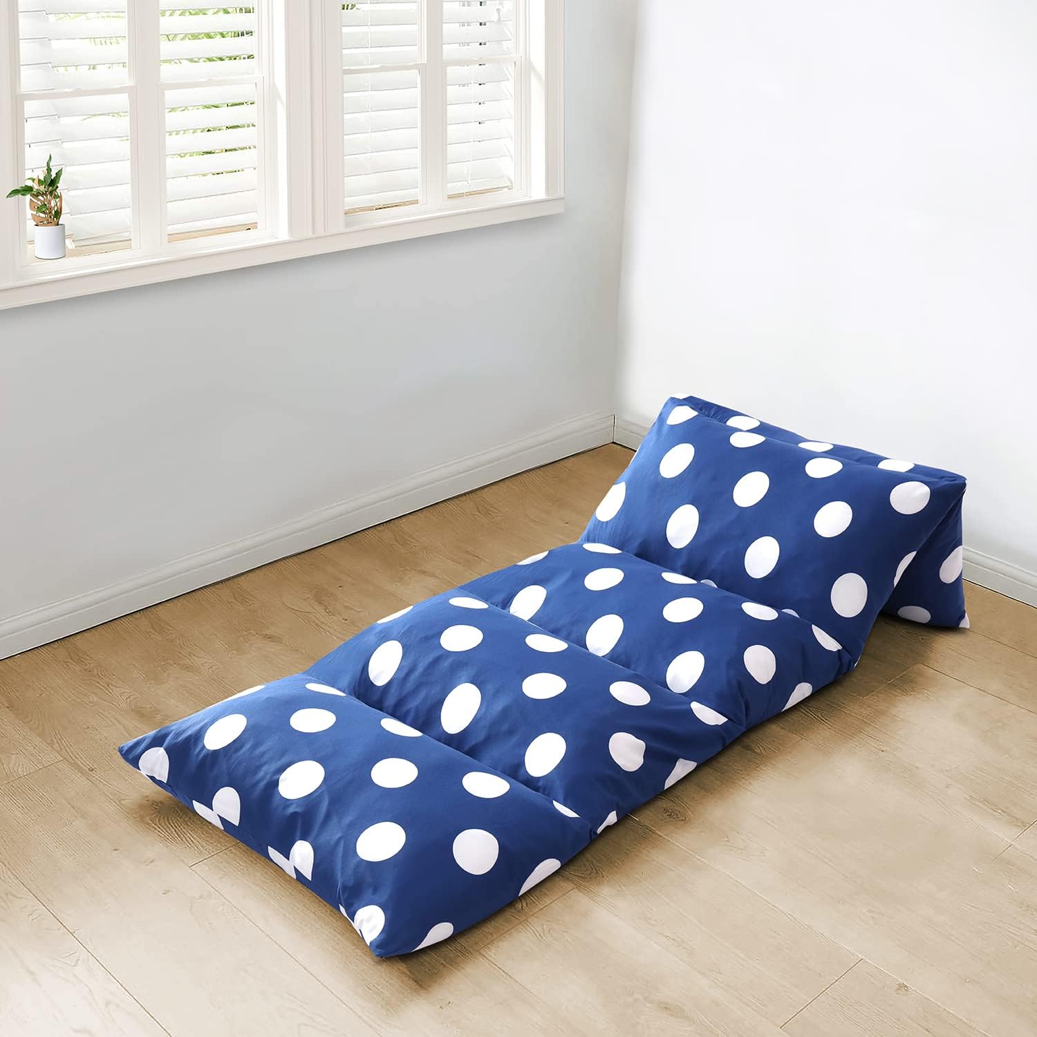 Boston Linen Co. – Funda de almohada de suelo para niños, funda de cama con diseño de lunares para niños, tumbona para leer, descansar y jugar,
