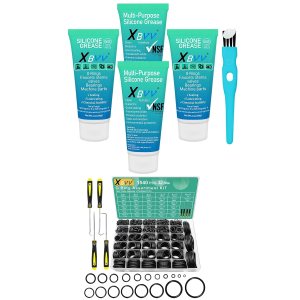 Paquete de 4 grasas de silicona y 1540 piezas de 32 tamaños de juntas tóricas con 4 ganchos para varias reparaciones de vehículos de automóviles, Paquete de 4 grasas de silicona y 1540 piezas de 32 tamaños de juntas tóricas con 4 ganchos para varias reparaciones de vehículos de automóviles,