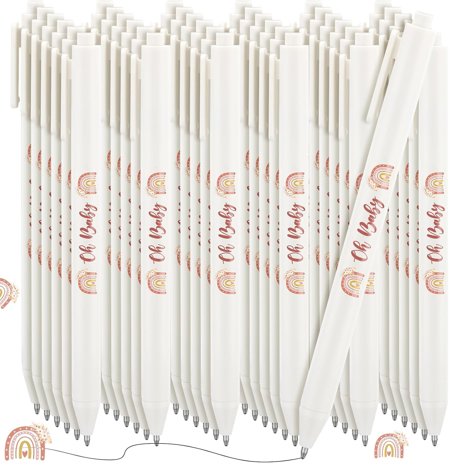 36 bolígrafos retráctiles de tinta de gel para baby shower, para invitados, juegos a granel, niños o niñas, bolígrafos de gel retráctiles,