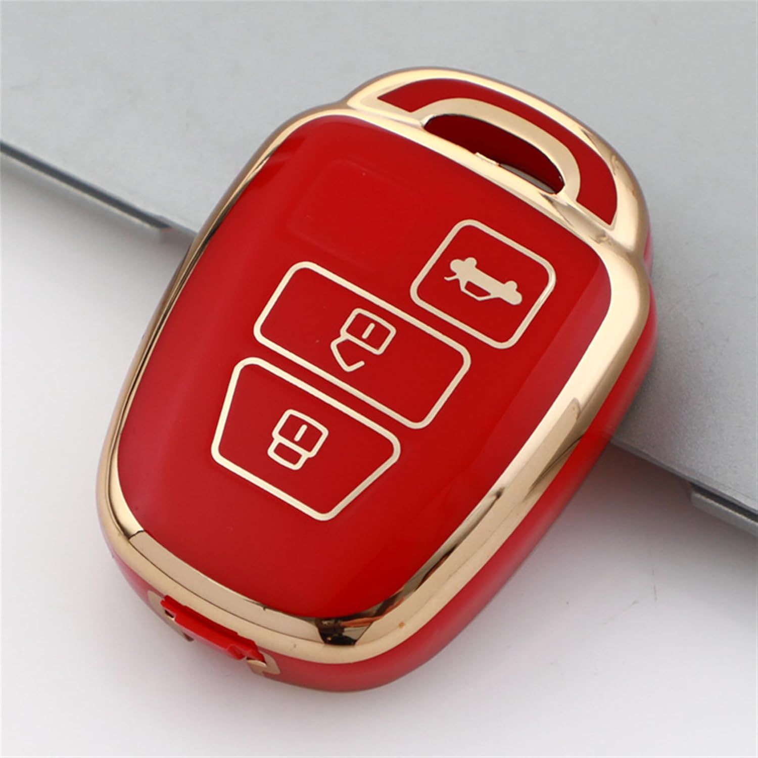Compatible con Toyota Corolla Camry RAV4 Yaris – Carcasa de TPU suave para llaves de automóvil, aplicable a REIZ Prado (3 llaves, rojo)