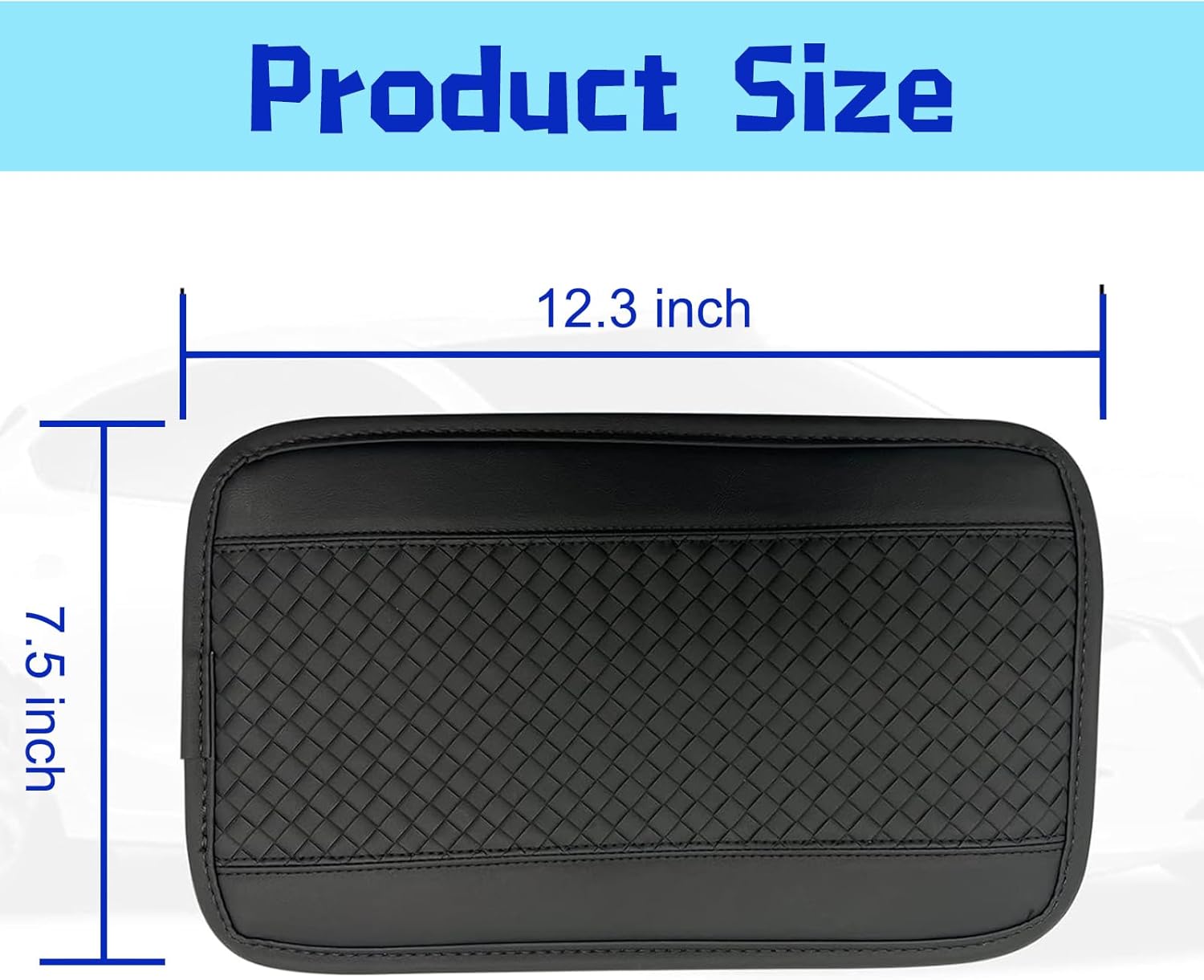 1 almohadilla para reposabrazos central de automóvil, funda de cuero para reposabrazos, almohadilla de consola central automática, accesorios de