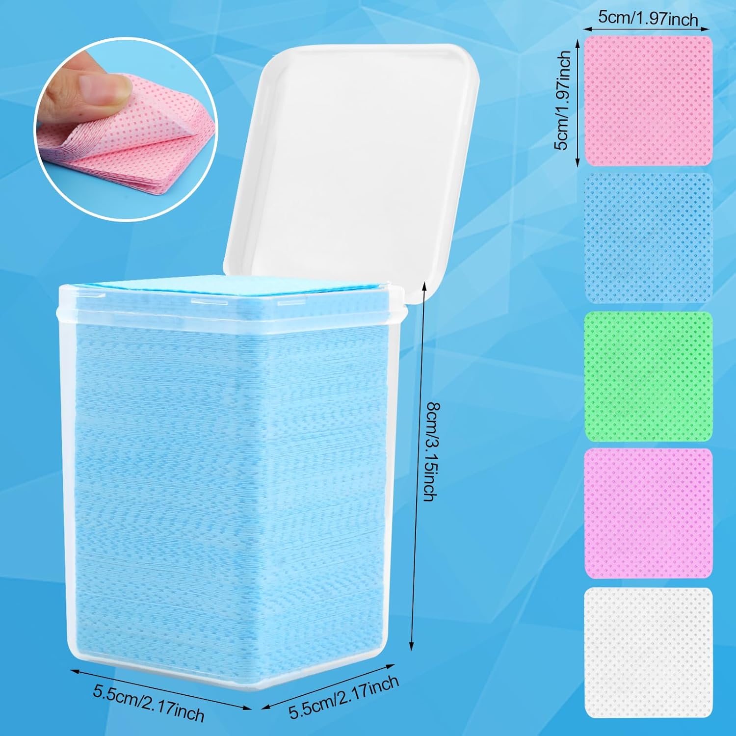1000 almohadillas de algodón para uñas, súper absorbentes, suaves, no tejidas, pegamento para pestañas, deshumidificador de esmalte de uñas para