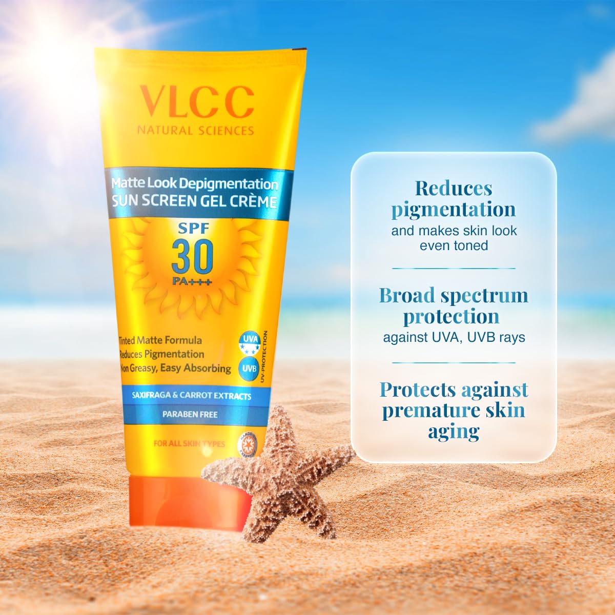 VLCC Matte Look SPF 30 Crema de gel de protección solar (100 gm)
