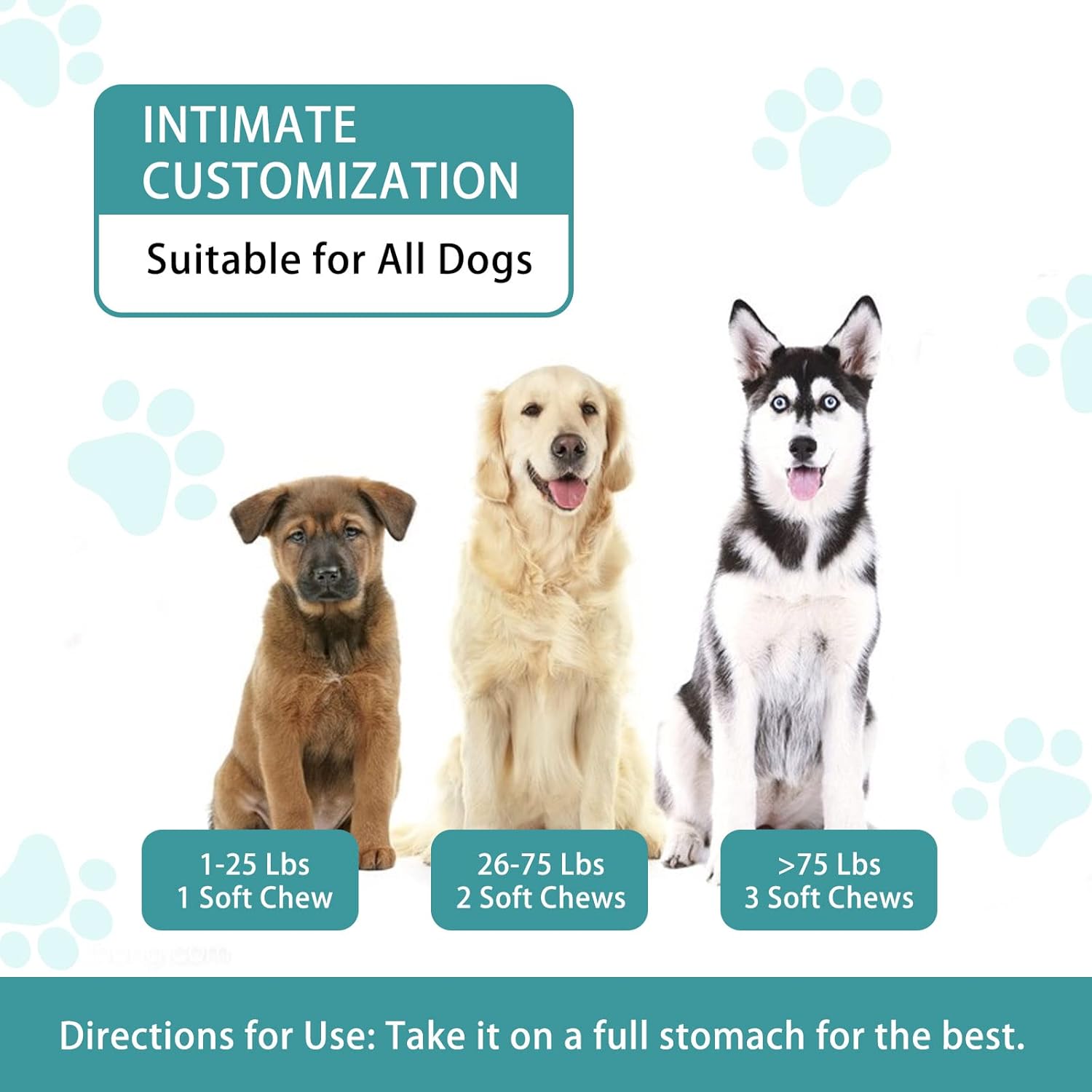 Masticables calmantes de cáñamo para perros, golosinas calmantes para perros, alivio de la ansiedad, proporción áurea 100% de ingredientes