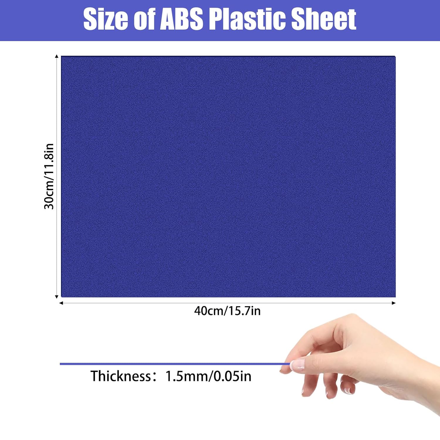 ZWIN 6 láminas de plástico ABS de 12 x 16 x 116 pulgadas, plástico ABS de diferentes caras moldeable que la hoja de plexiglás acrílico, paneles de