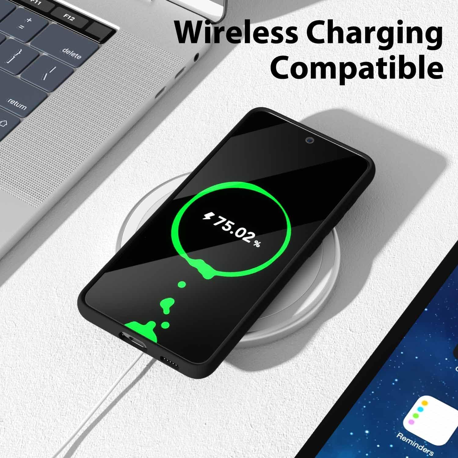 oakxco Funda para teléfono Samsung Galaxy S21 Plus con agarre de silicona líquida, bonita funda de gel TPU suave y delgada para mujeres y niñas,