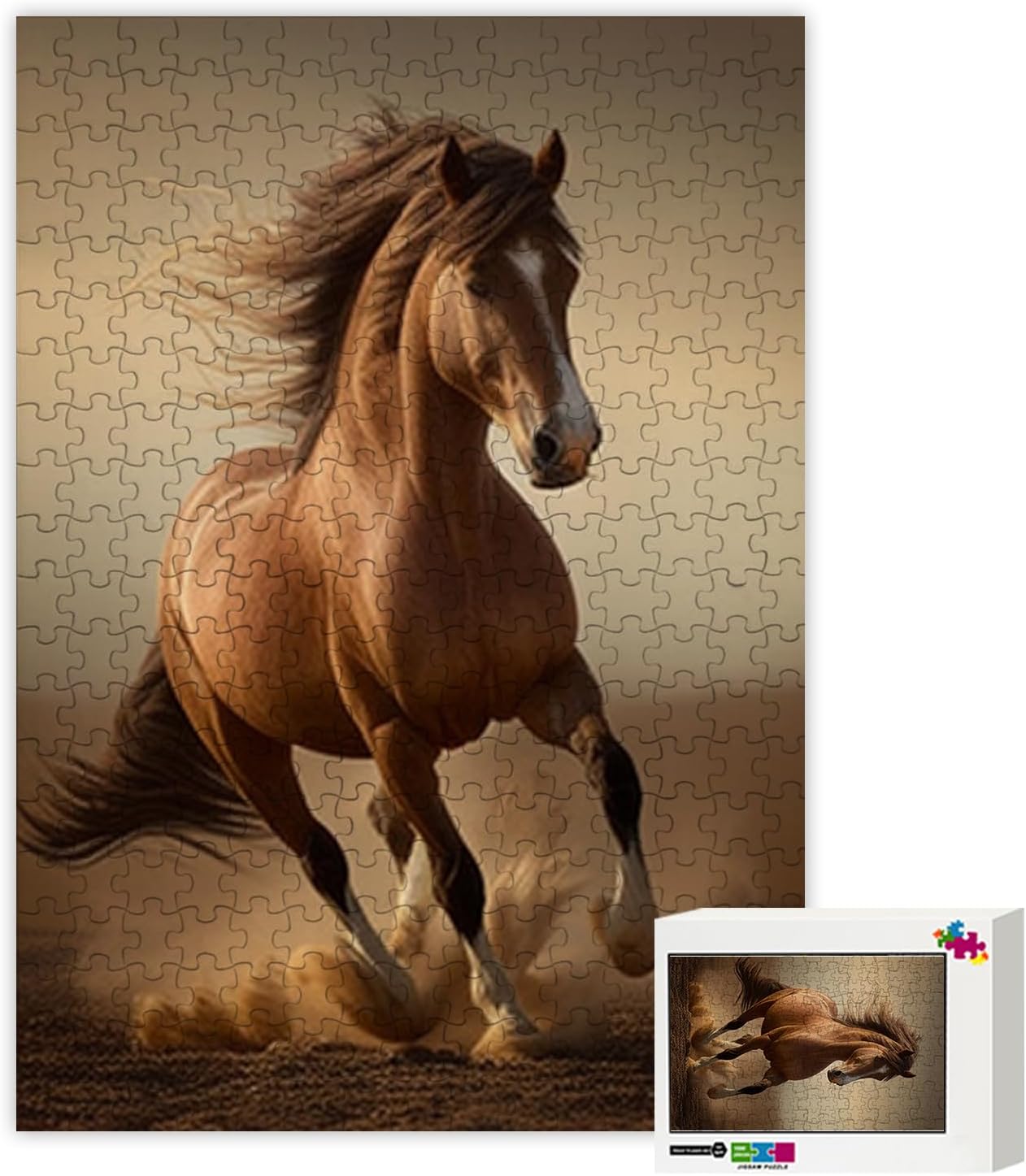 Rompecabezas de 1000 piezas para adultos, juego de rompecabezas de estilo minimalista con caballo corriendo, juguetes de rompecabezas, maravillosos