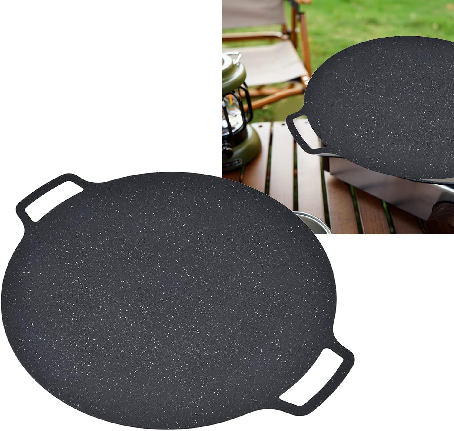 Parrilla coreana para barbacoa, buen aislamiento, resistente al calor, sartén sólida antiadherente para fiestas interiores y exteriores para acampar