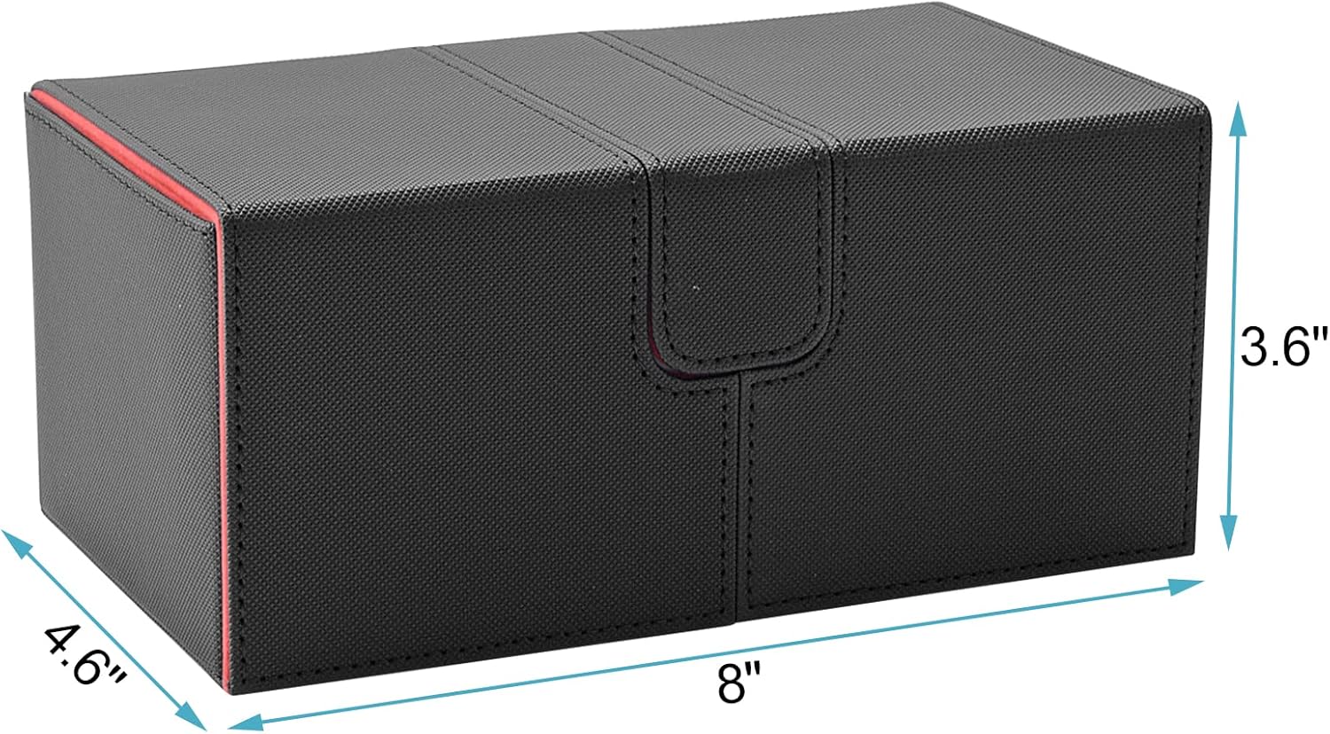 Caja de cubierta para MTG, caja de cubierta Commander para más de 200 cartas con funda, caja de cartas para MTGTCGCCG, funda de cuero premium con 3