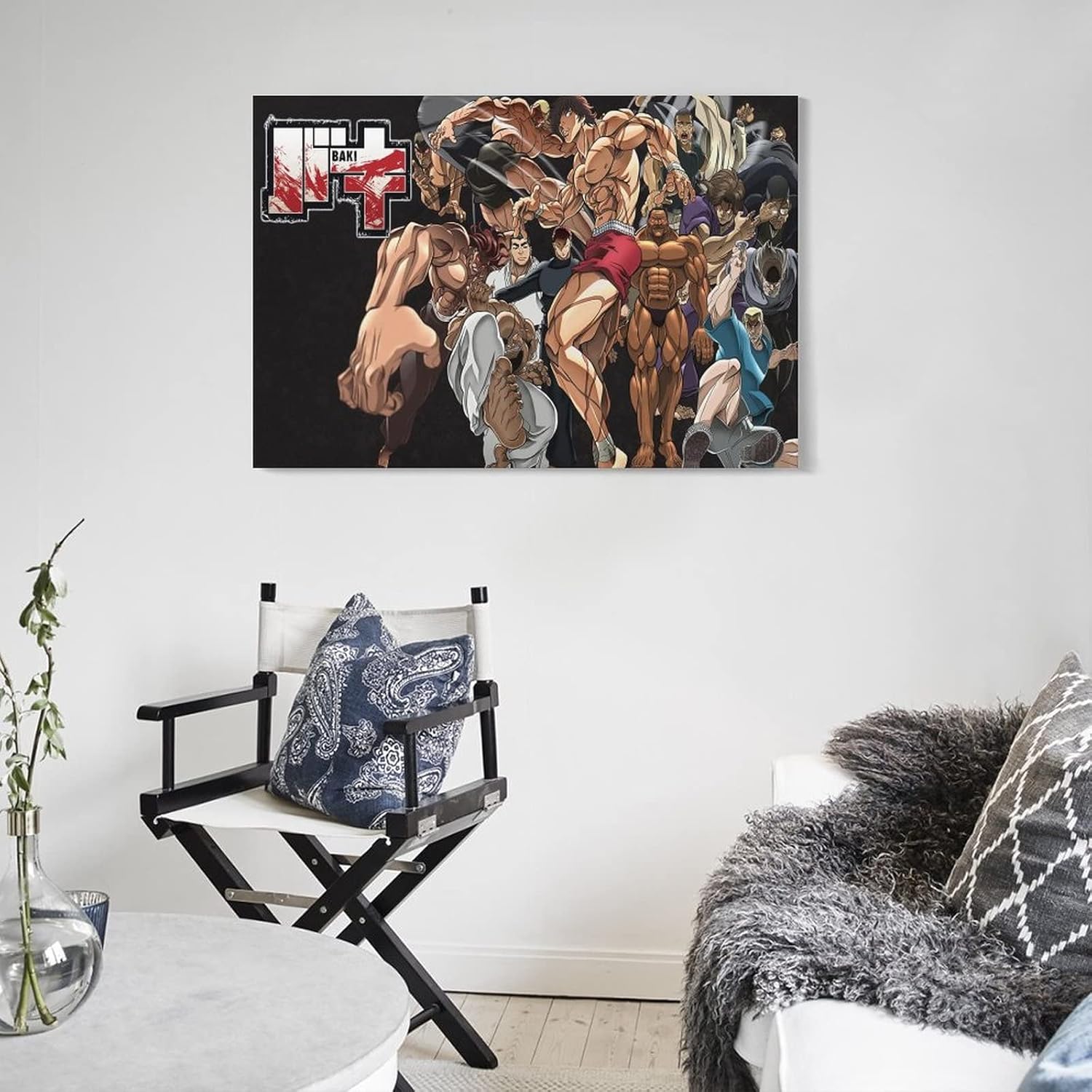 Baki Hanma – Póster de anime para habitación de niños, pósteres geniales para pared, lienzo, decoración de pared, decoración del hogar, decoración