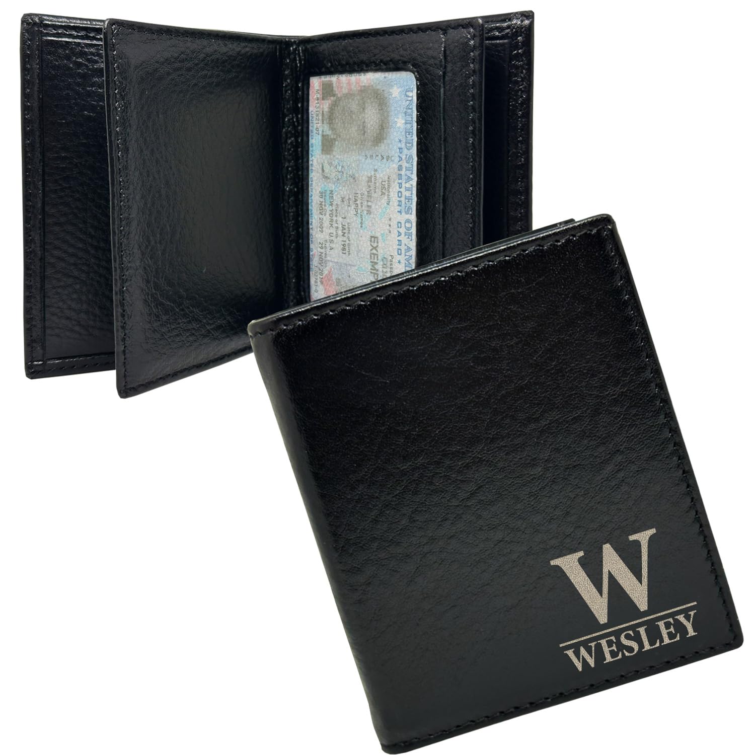 Personalized Wallet For Men, Mens Genuine Leather Wallets For Husband, Dad, Boyfriend Gift, Birthday, Anniversary Gifts For Him, Christmas Gifts for