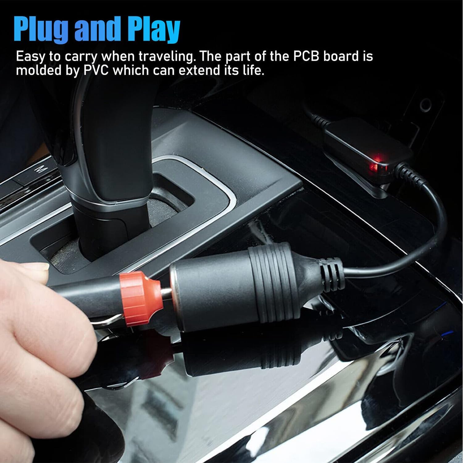 2 unidades de enchufe para encendedor de cigarrillos de automóvil, convertidor hembra USB a 12 V, cable adaptador adecuado para conducir grabadora