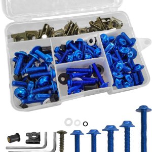 Kit de pernos de carenado de 177 piezas, tornillos para parabrisas de motocicleta M5 M6, tornillos universales de carenado de motocicleta, tornillos Kit de pernos de carenado de 177 piezas, tornillos para parabrisas de motocicleta M5 M6, tornillos universales de carenado de motocicleta, tornillos