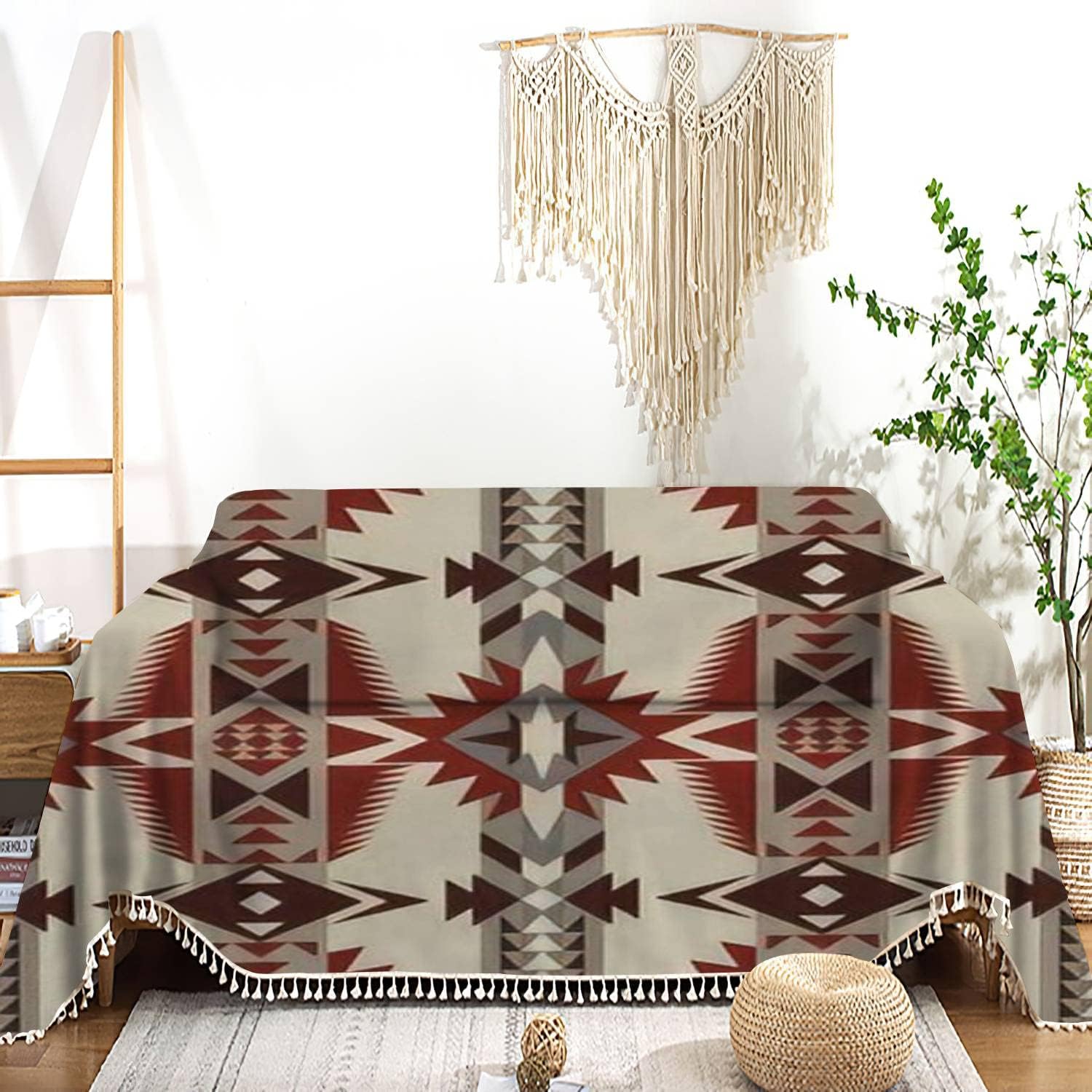 FUIENCFKE Funda de sofá geométrica de nativos americanos, indios, suroeste, funda étnica, funda para sofá, toalla, lavable, mantas, protector de
