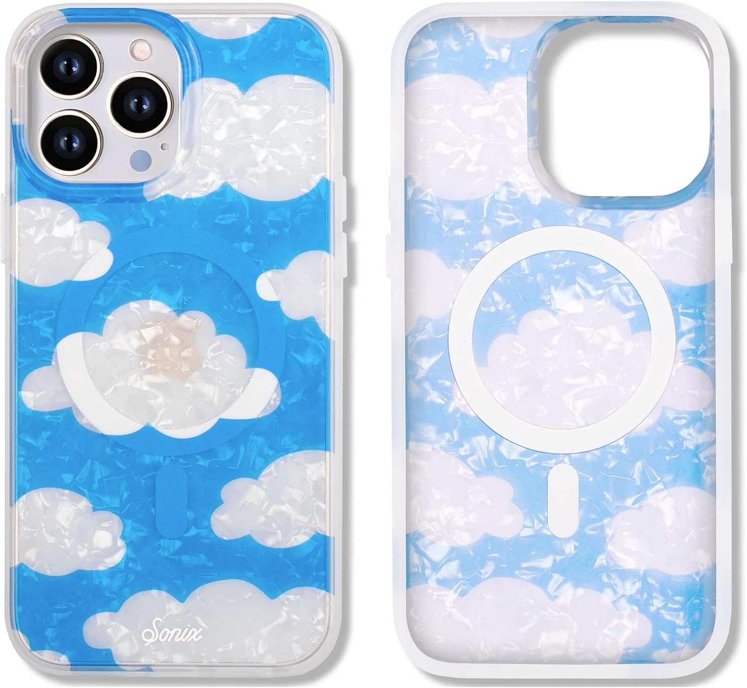 Sonix Funda para iPhone 13 Pro  Compatible con MagSafe  Probada contra caídas de 10 pies  Nubes de ensueño de día
