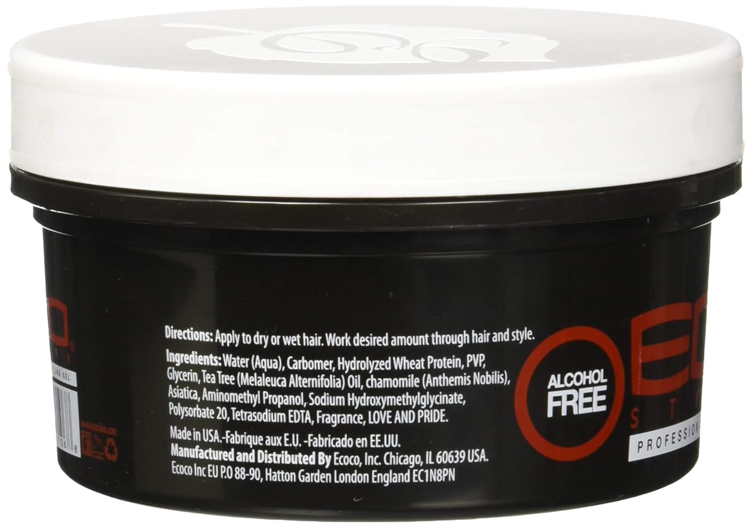 Ecoco Eco Style Gel – Proteína – Sujeción firme – Nutre y fortalece el cabello – Ideal para juegos de rodillos y envolturas – Ayuda a fortalecer y