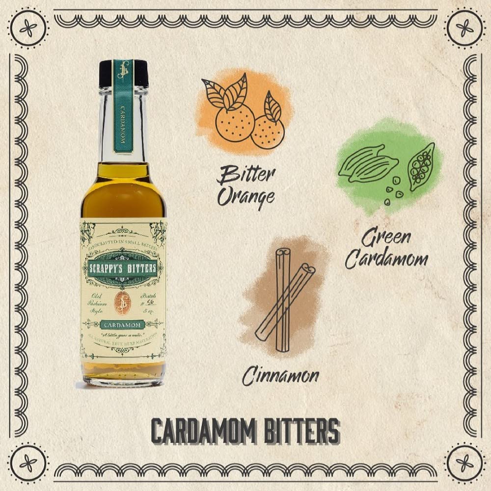 Scrappy’s Bitters, Cardamomo, paquete de 2 botellas