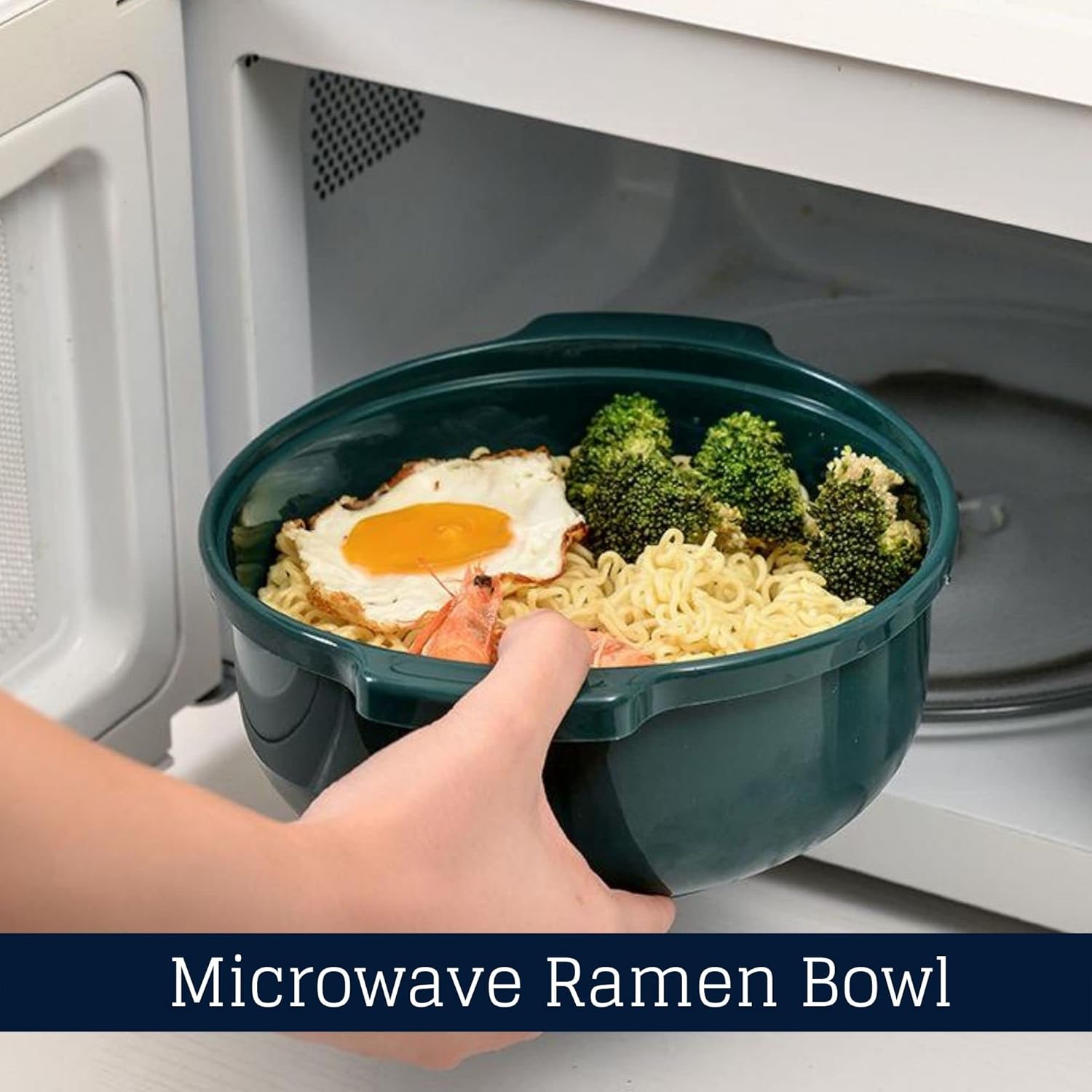 Cocina ramen apta para microondas, cuenco para fideos ramen Easy Mac, cuencos para microondas con pasta, fideos ramen con tapas, ideales para