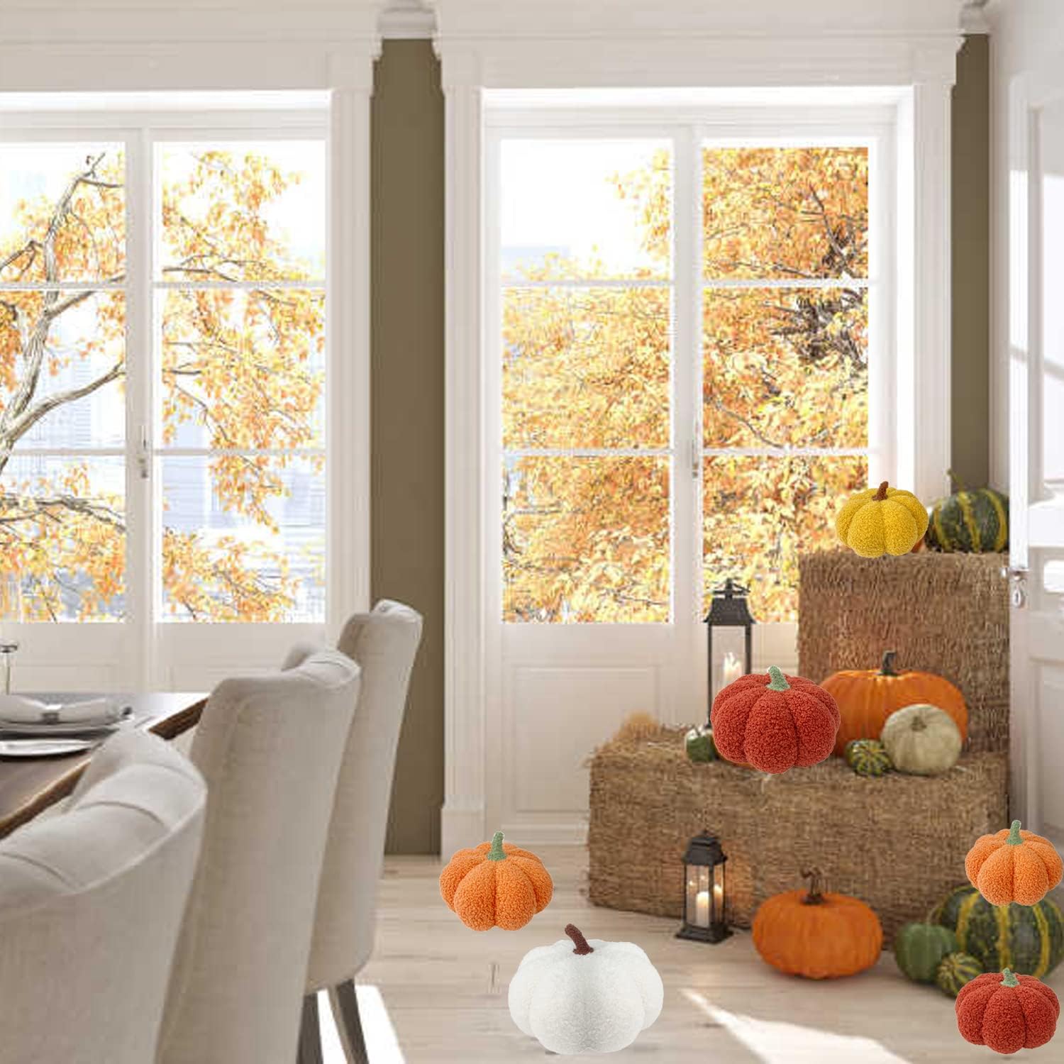 Almohada de calabaza, 7.87 pulgadas, decoración de Halloween, almohada de calabaza, para Halloween, fiesta de Acción de Gracias, decoración del