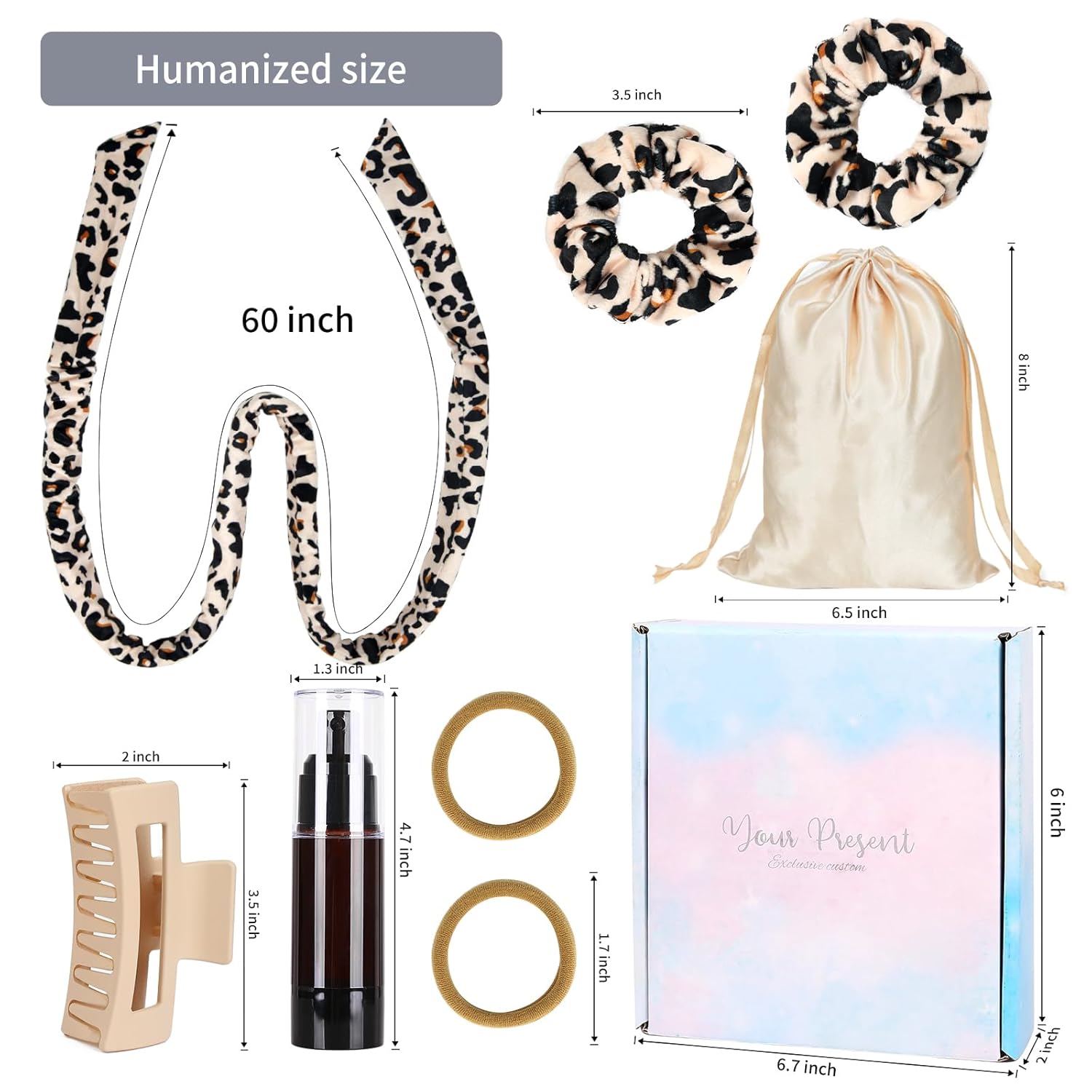 Rizos sin calor para cabello largo sin calor para mujeres rizadores sin calor durante la noche, rizadores de pelo para dormir en rodillos de pelo,