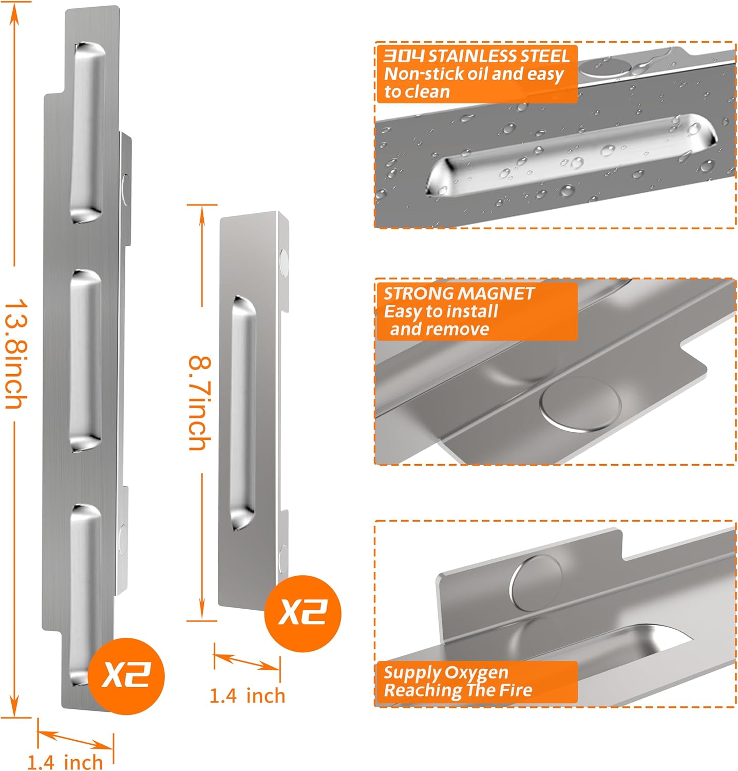 Protectores de viento para parrilla Blackstone de 22 pulgadas, accesorios de parrilla de protección contra el viento para Blackstone de 22 pulgadas,