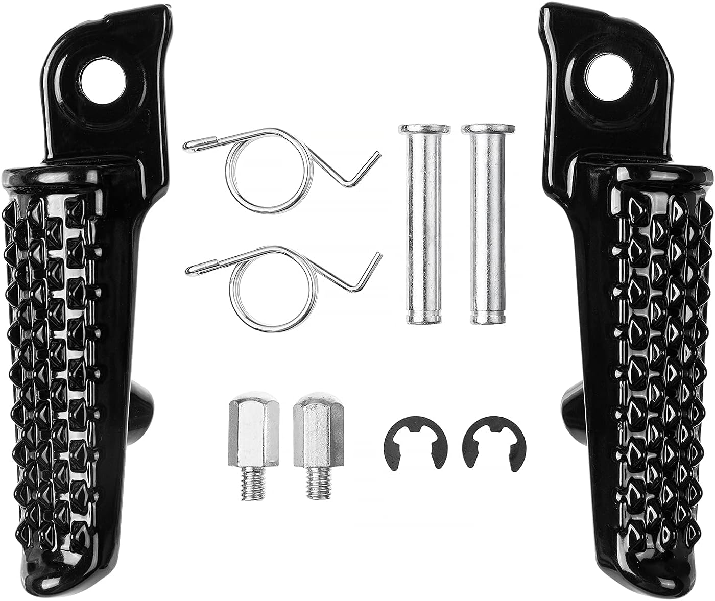 Juego de soportes de estriberas delanteras para Honda CBR1000RR 2008-2015 (delantero-negro)