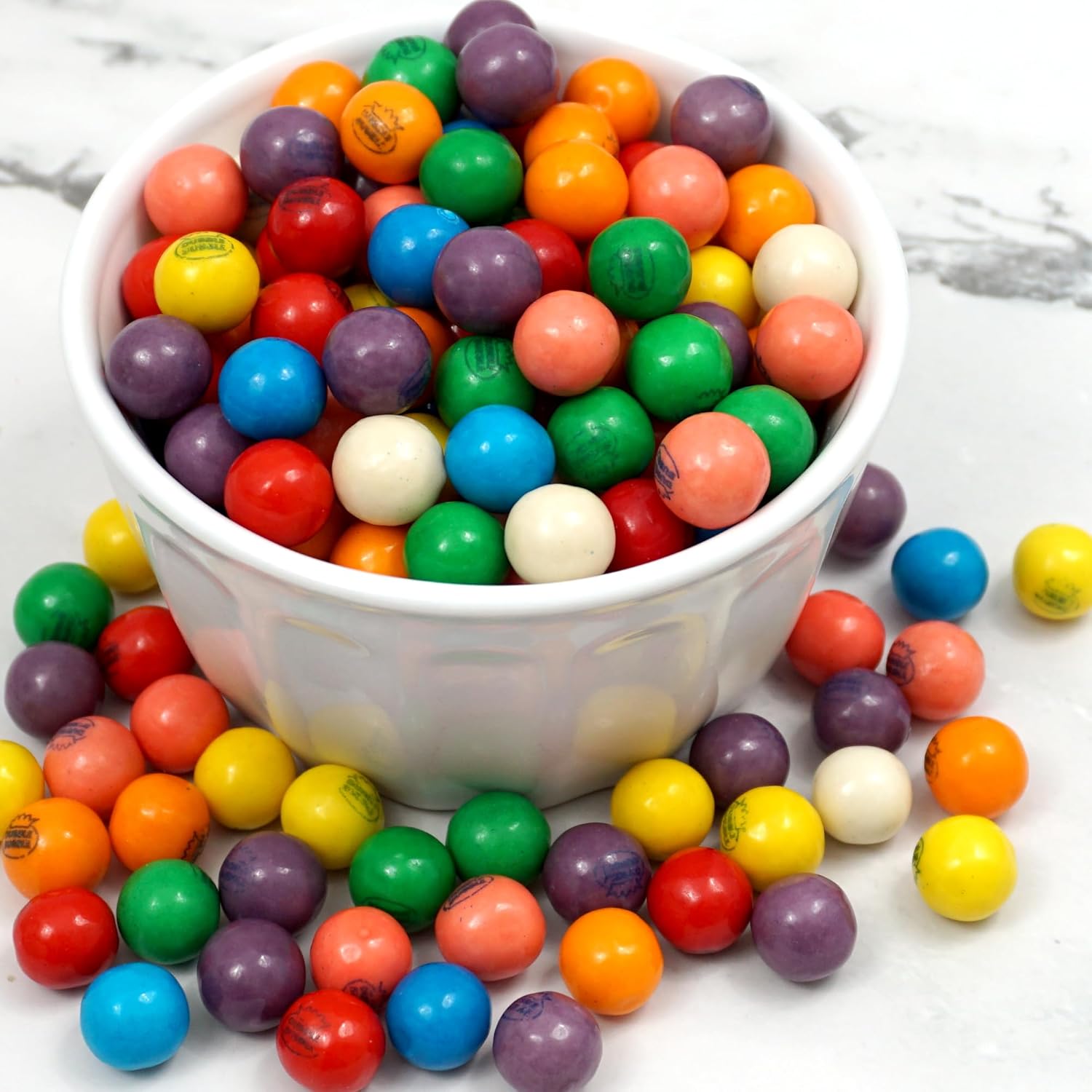 Bolas de chicle para máquina de chicle, mini bolas de goma de mascar de 0.5 pulgadas, aprox. 560 piezas, bolsa a granel de 2 libras, Dubble Bubble
