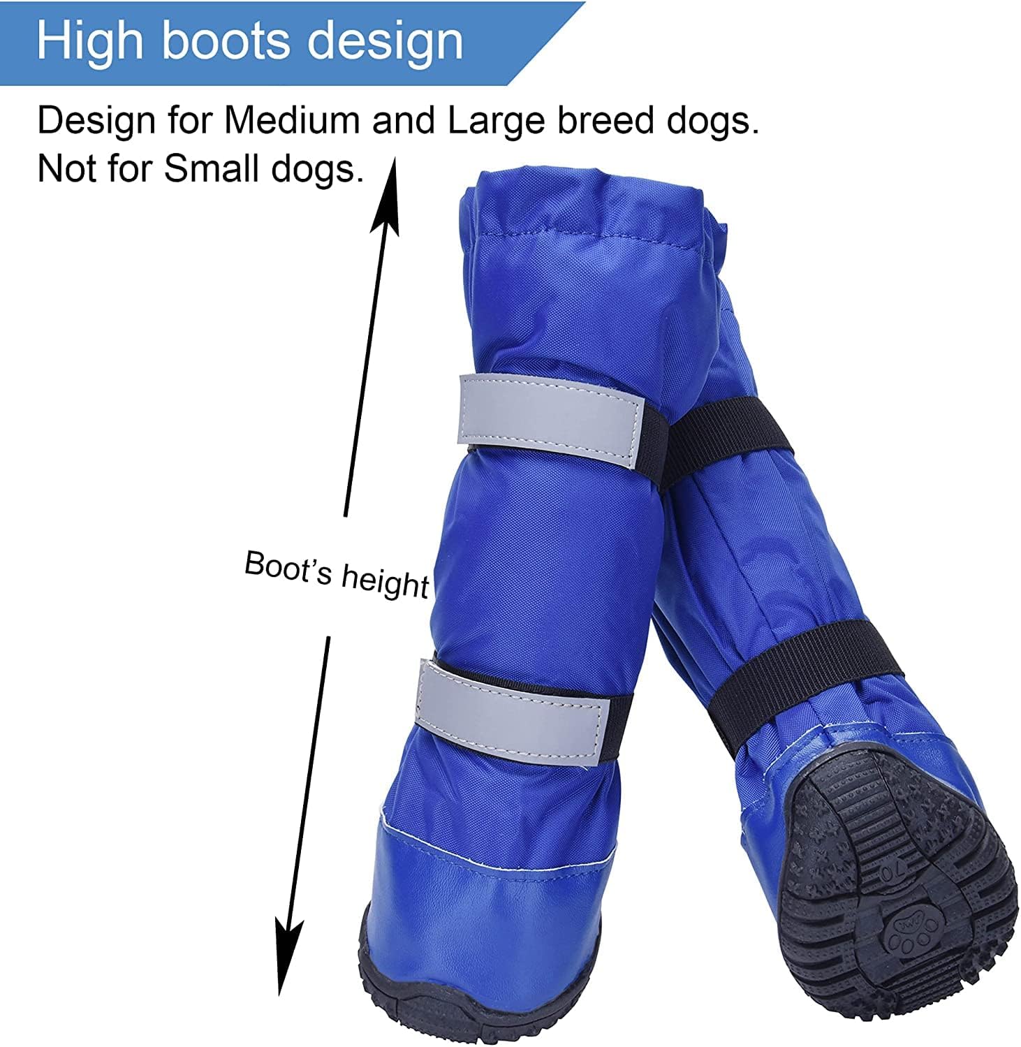 Botas de exterior para perros, zapatos de invierno para perros antideslizantes para la nieve y la lluvia