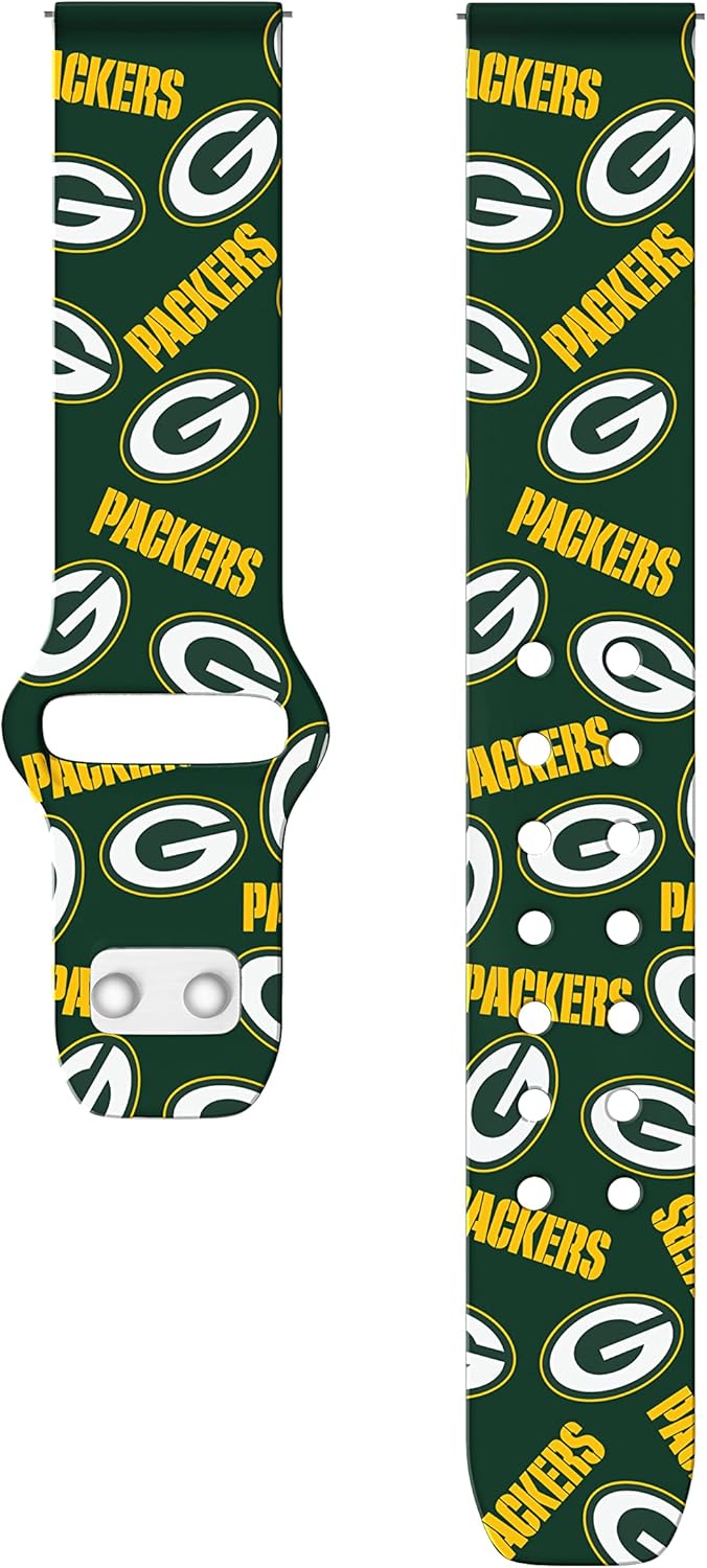 Game Time Green Bay Packers – Correa de reloj HD de cambio rápido compatible con Samsung y más