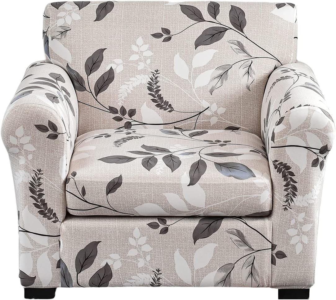 CRFATOP Fundas elásticas para sillón de 2 plazas suaves con diseño floral para perros, fundas elásticas para sillón de 1 plaza, fundas lavables para