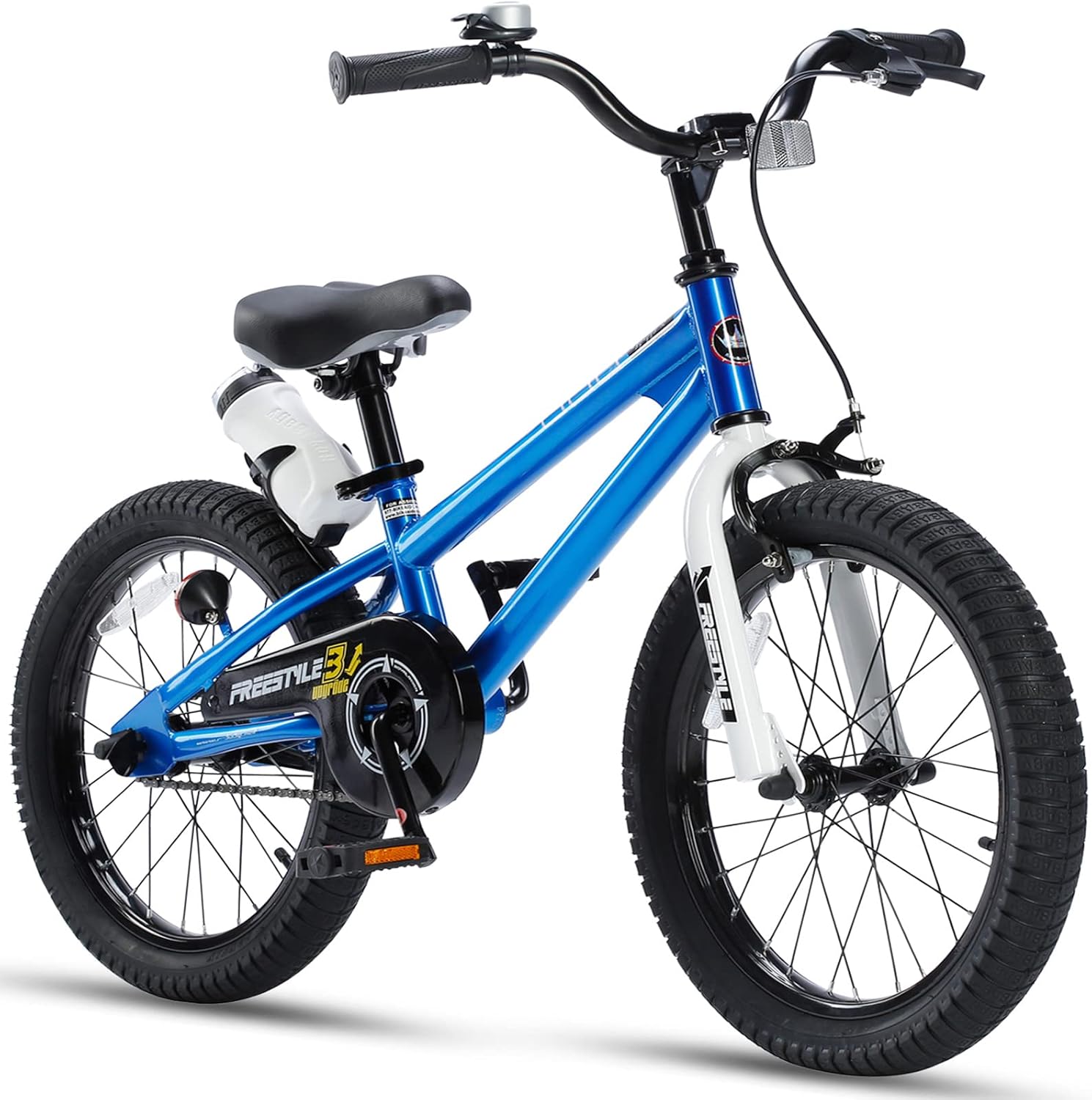 Huffy Bicicleta de montaña rígida para niños, Stone Mountain de 20 pulgadas, 6 velocidades, color cian metálico y RoyalBaby para niños y niñas,