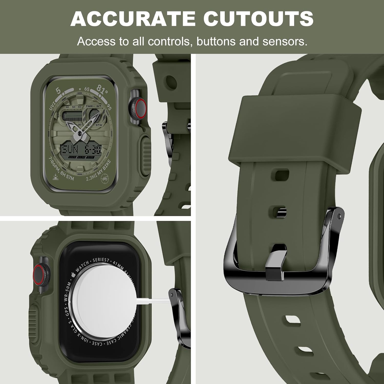 XYF Compatible con correas cristalinas para Apple Watch de 1.772 pulgadas, 1.732 pulgadas, 1.654 pulgadas, 1.614 pulgadas, 1.575 pulgadas, 1.575