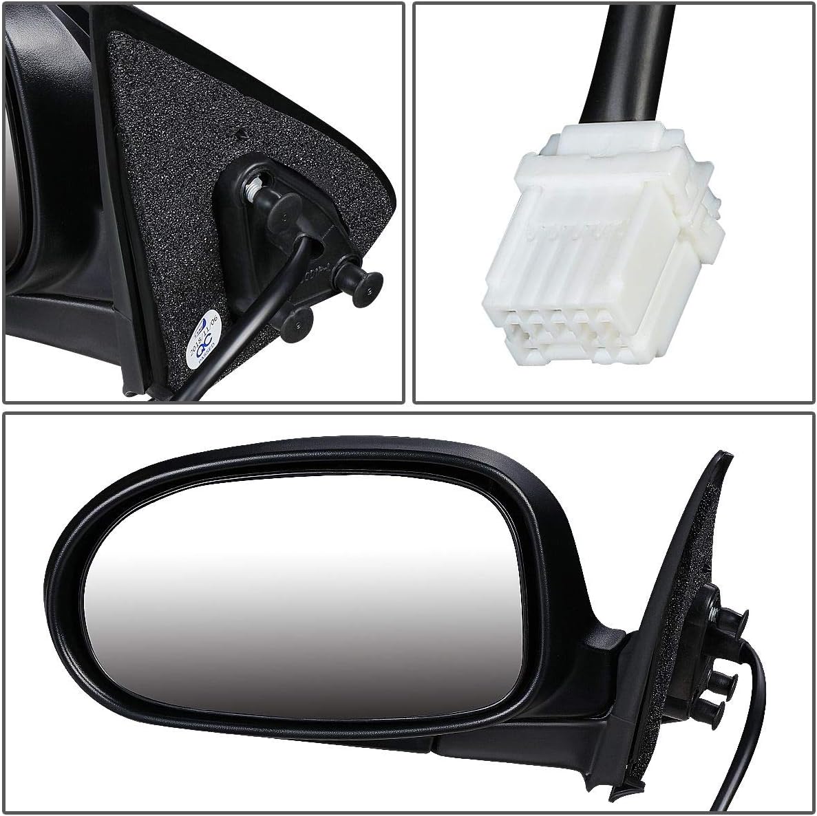 DNA Motoring OEM-MR-NI1321121 Espejo de puerta lateral derecho de estilo fábrica compatible con 00-03 Maxima  00-01 I30  02-04 I35