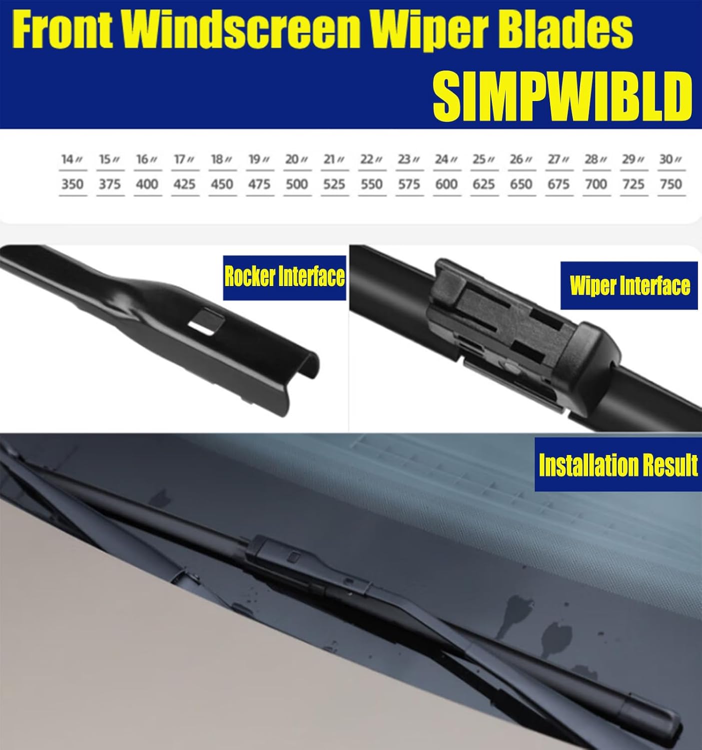 SIMPWIBLD Escobilla de repuesto para limpiaparabrisas delantero y trasero Volkswagen Tiguan 2018-2021, repuesto de equipo original de 25 pulgadas,