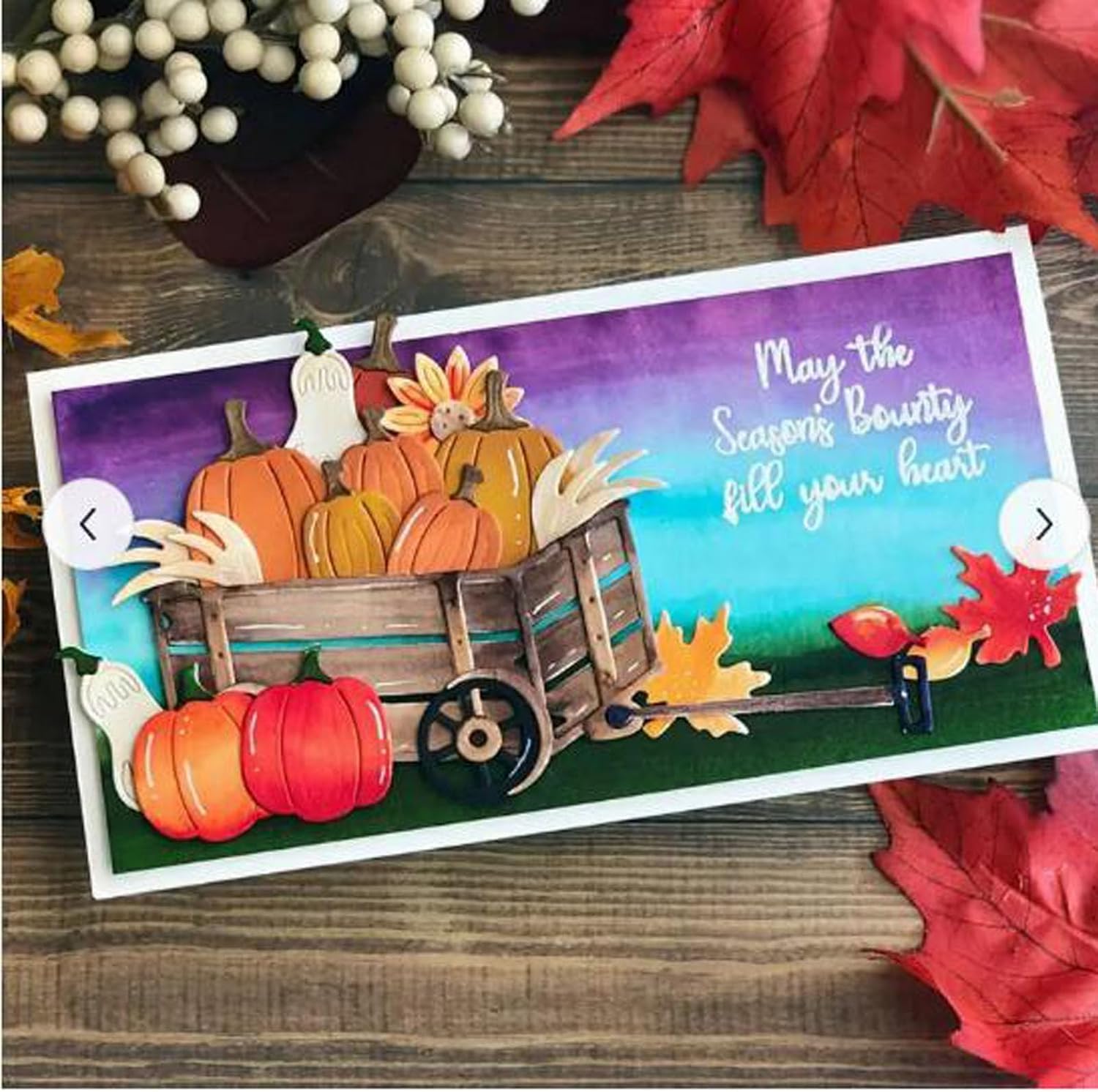 Carrito de compras 3D troquelado de metal para hacer tarjetas, calabaza de Navidad, remolque, troqueles de corte, plantillas de corte, álbumes de