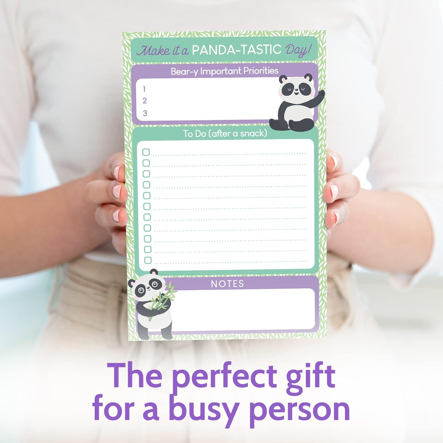 Panda To Do List Bloc de notas  50 hojas de 5.5 x 8.5 pulgadas, organizador diario de lista de verificación y planificador  Regalos de panda para
