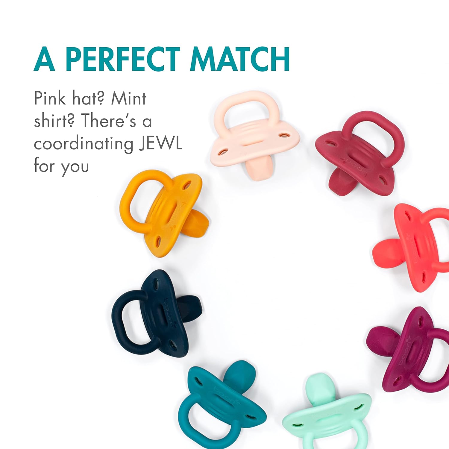 Boon Jewl – Chupete, Fase 1, Paquete de 2, Azul
