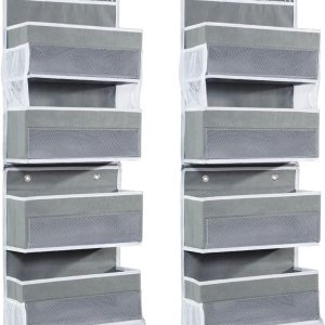 BrilliantJo 2 paquetes de 6 estantes organizadores sobre la puerta, flexible, 1 dividido en 2 (4 paquetes de 3 estantes), soporte de pared para BrilliantJo 2 paquetes de 6 estantes organizadores sobre la puerta, flexible, 1 dividido en 2 (4 paquetes de 3 estantes), soporte de pared para